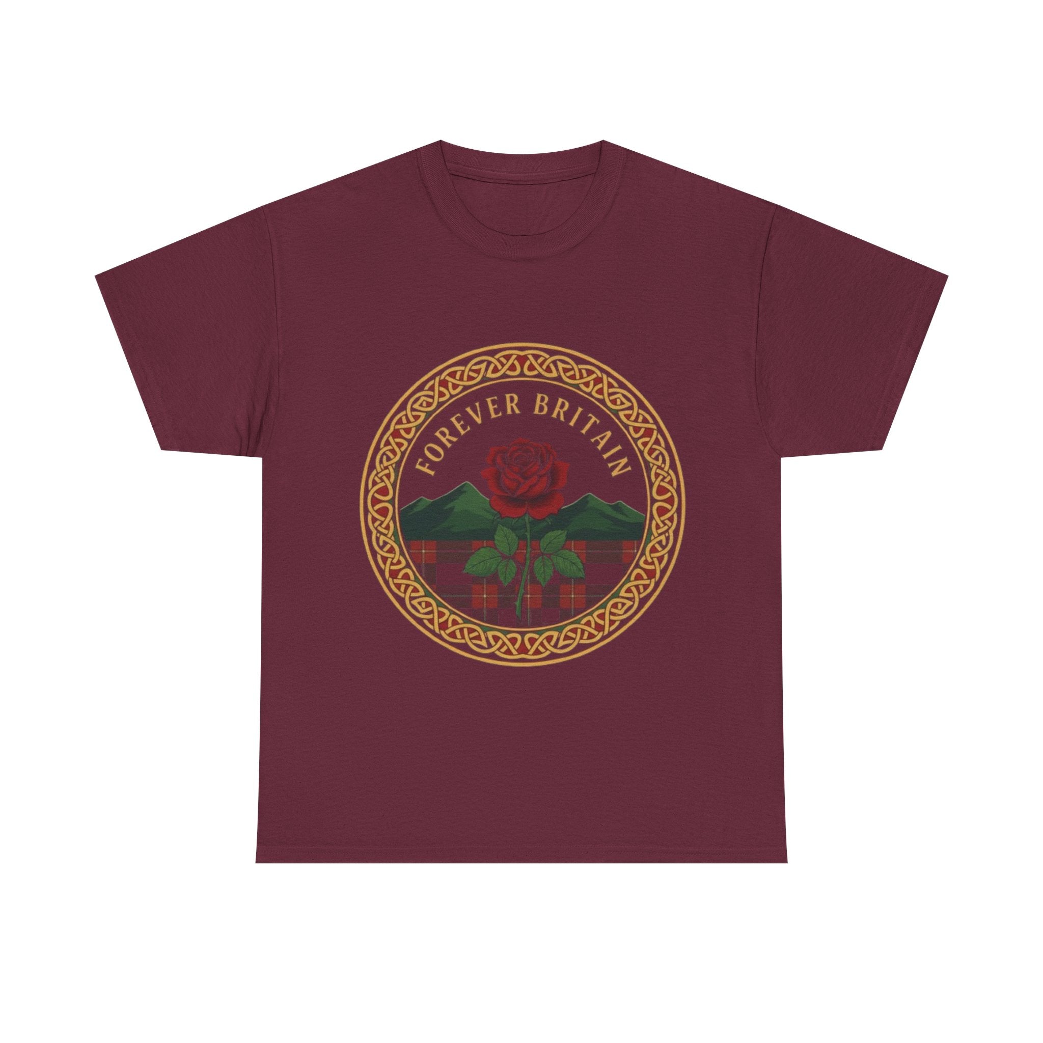 Forever Britain Rose Graphic Tee — Vintage British Pride T-Shirt