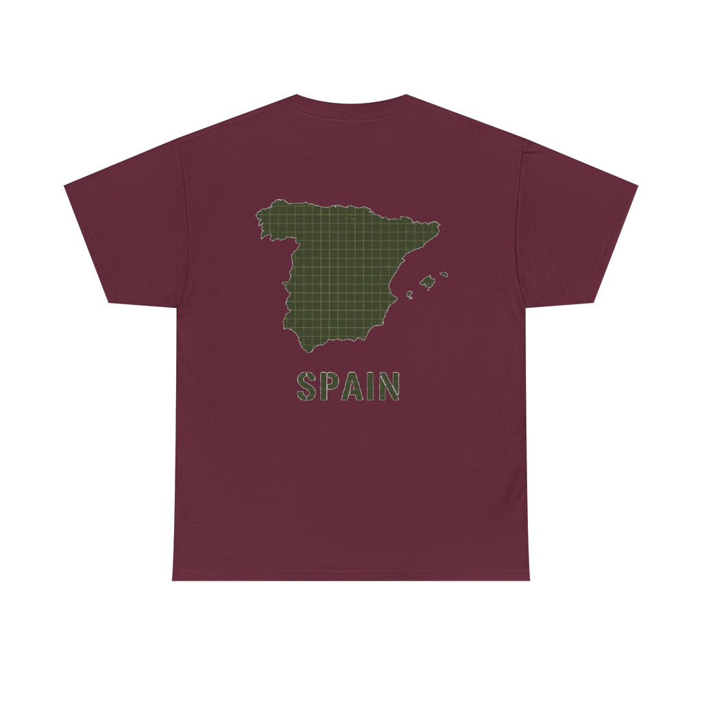 Gallus Spain Map T‑Shirt — Vintage Grid Spain Map Tee