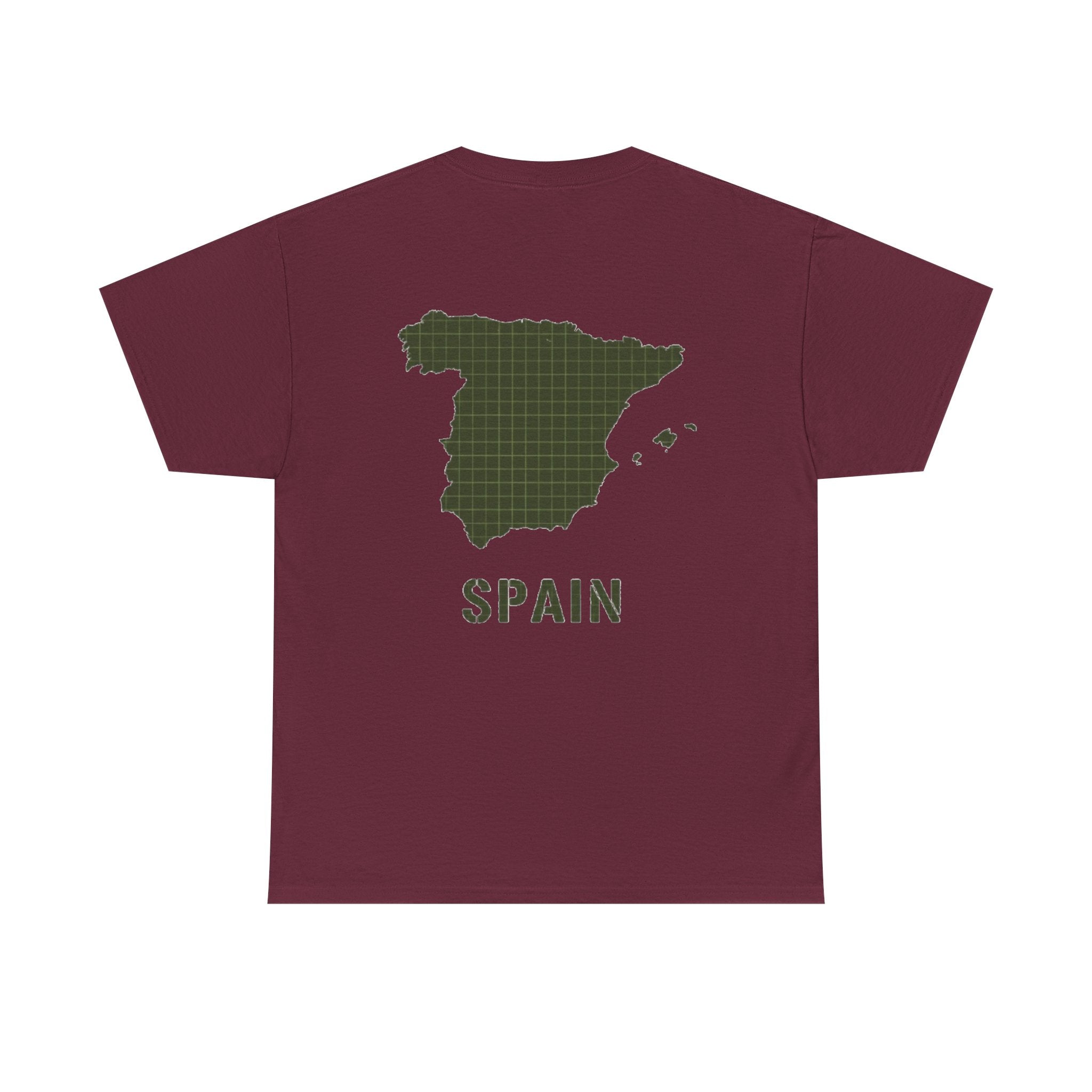 Gallus Spain Map T‑Shirt — Vintage Grid Spain Map Tee