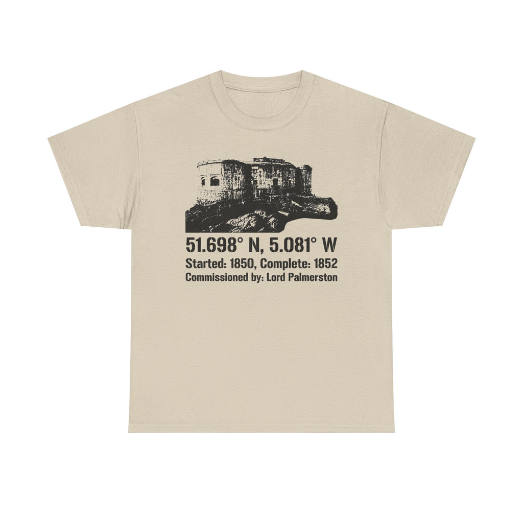Stack Rock Fort T‑Shirt — Coastal Landmark Graphic Tee