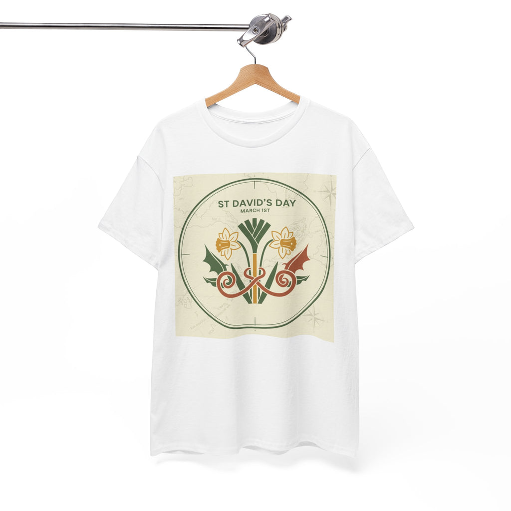 St. David's Day Floral Tee — Welsh Daffodil & Leek Celebration Shirt