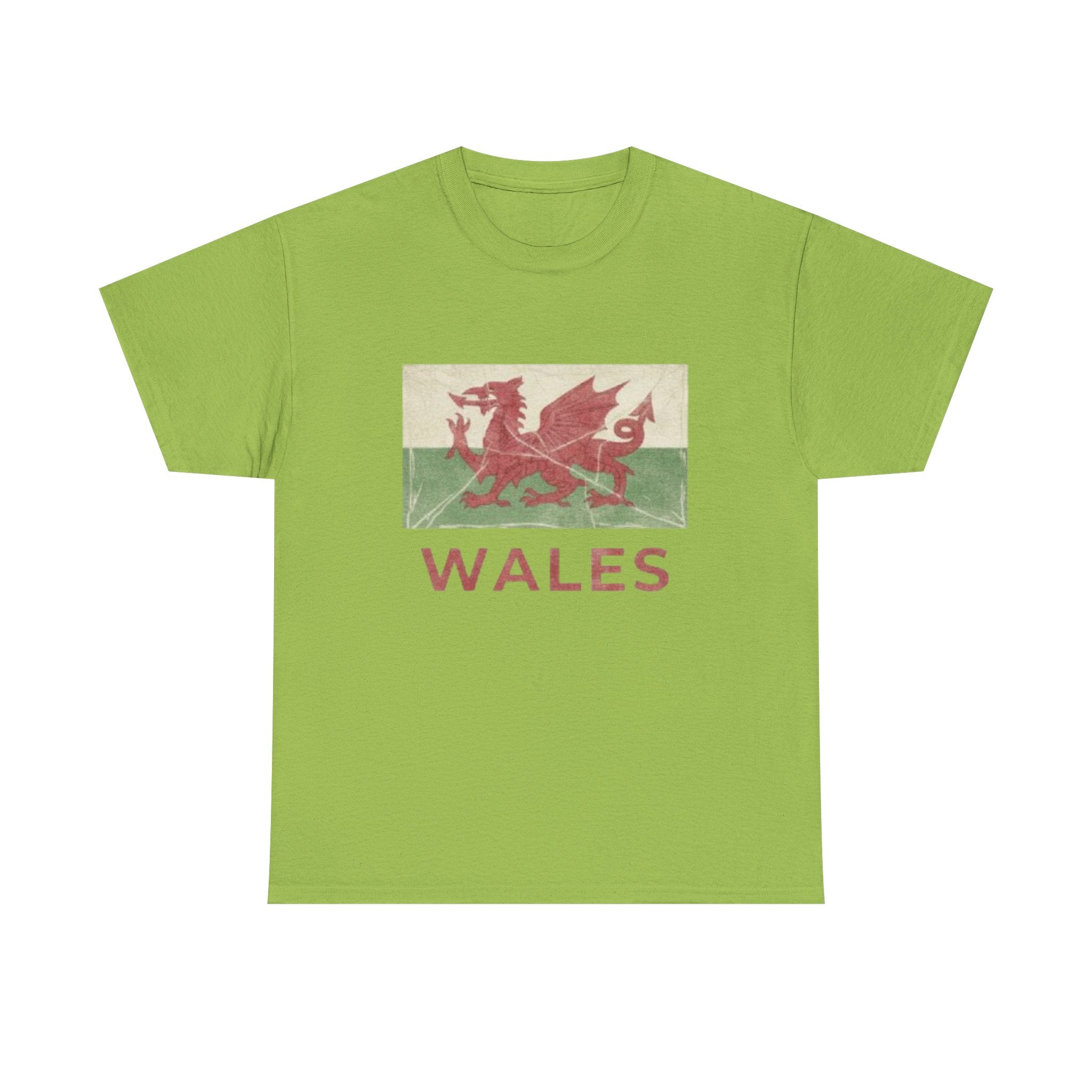 Wales Vintage Flag T-Shirt — Red Dragon Graphic Tee