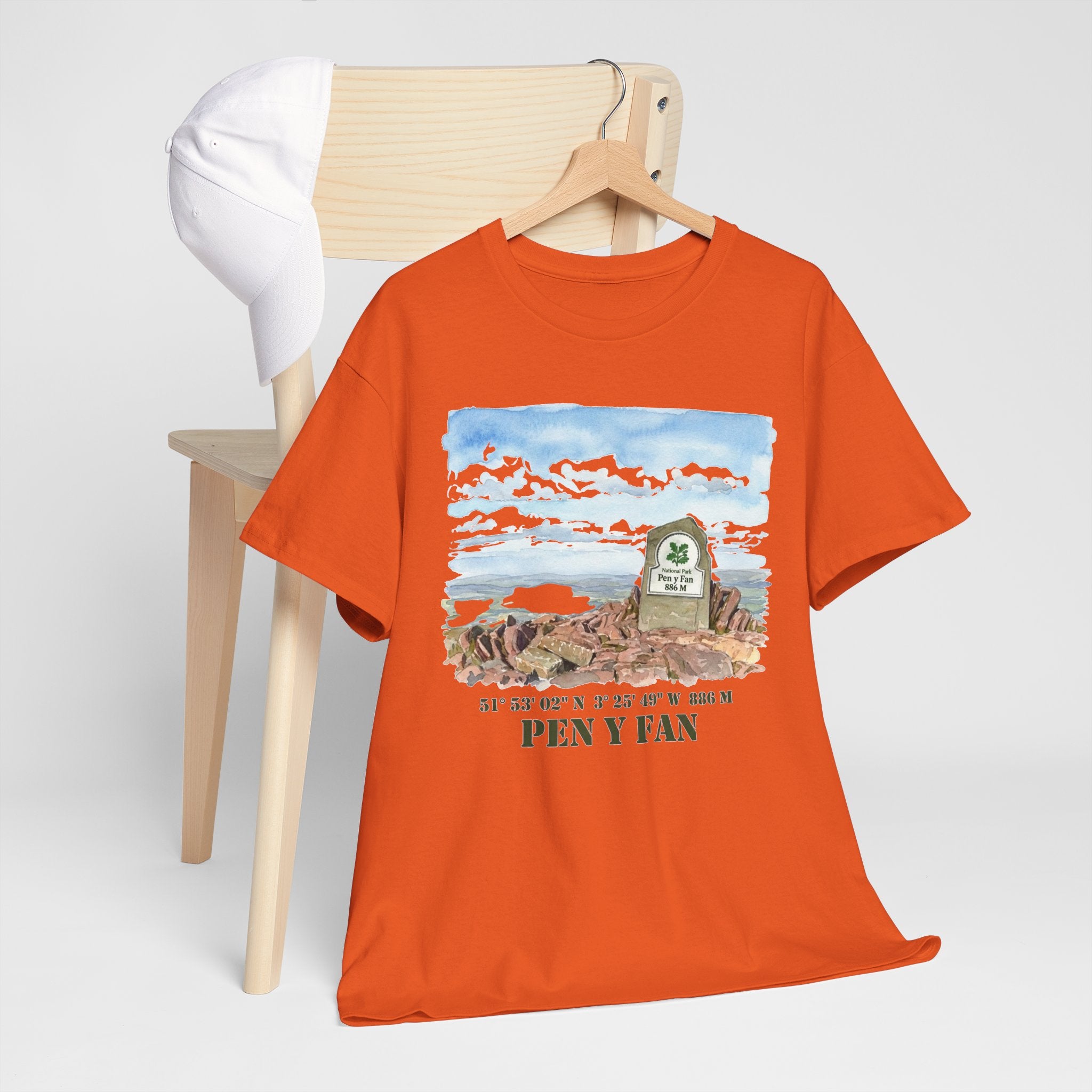 Pen y Fan Landscape T‑Shirt — Wales Mountain Hiking Souvenir Tee