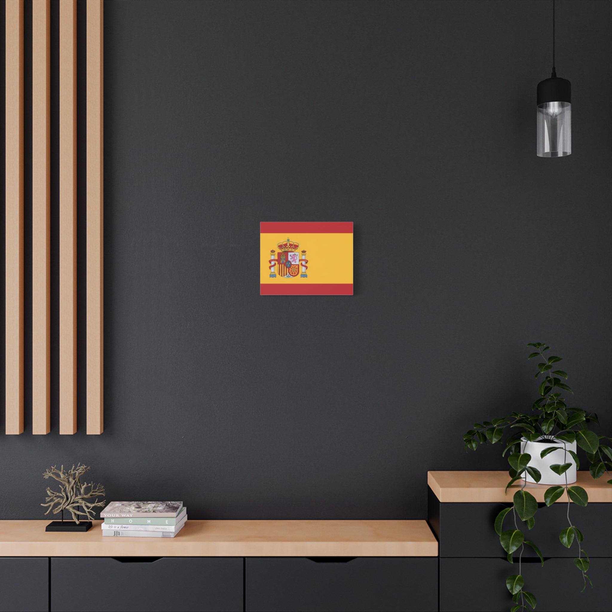 Spanish Flag Matte Canvas Print — Stretched Wall Art (1.25")
