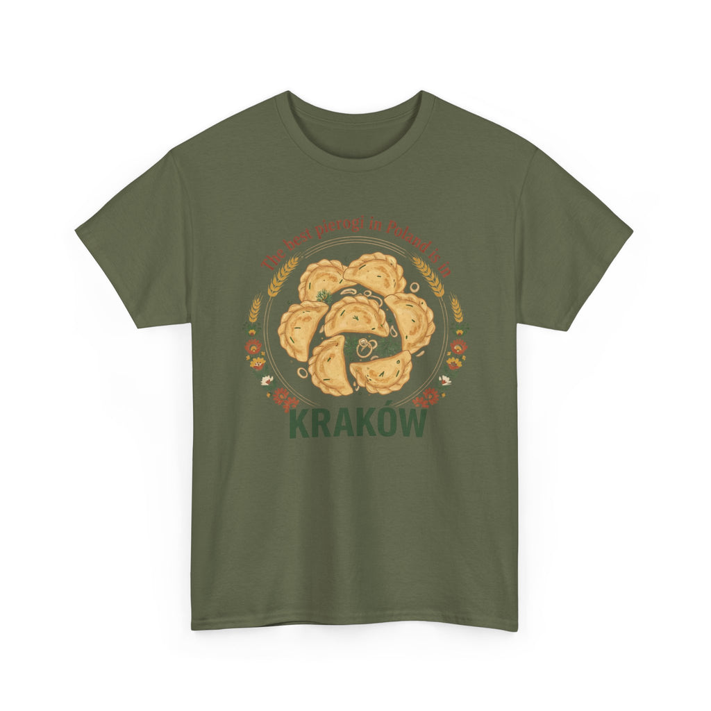 Kraków Pierogi Graphic Tee — "The best pierogi in Poland is in KRAKÓW" T-Shirt