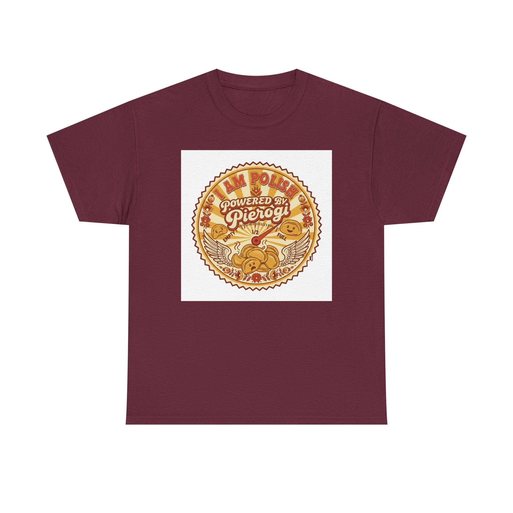 Pierogi Powered Tee — "All Power to Pierogi" Retro Food Lover T-Shirt
