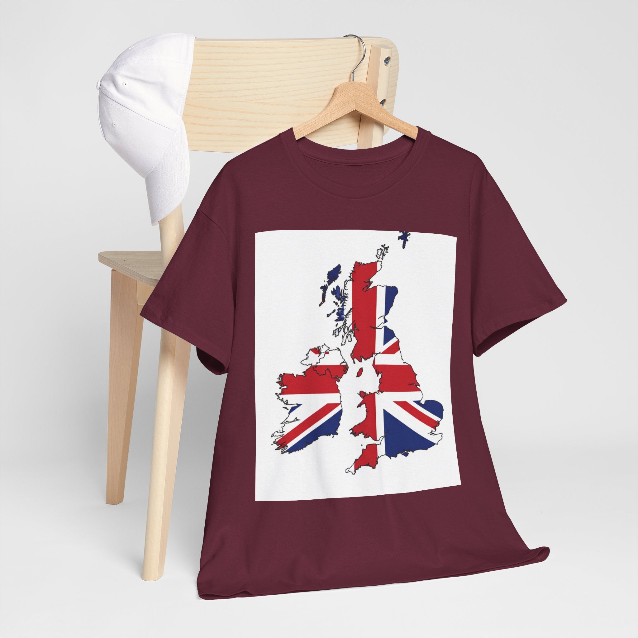 UK Map Flag T-Shirt — British Union Jack Graphic Tee