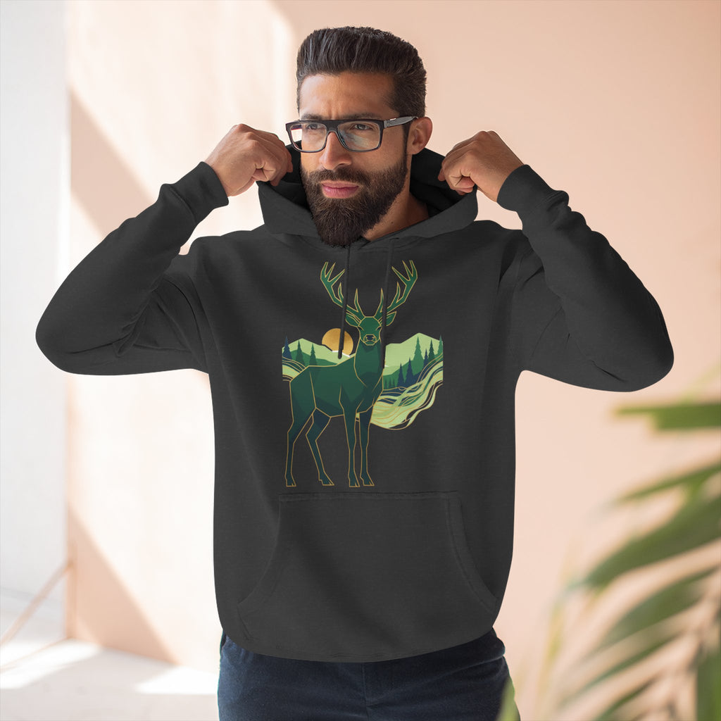 Highland Stag Heritage Hoodie — British Countryside Graphic