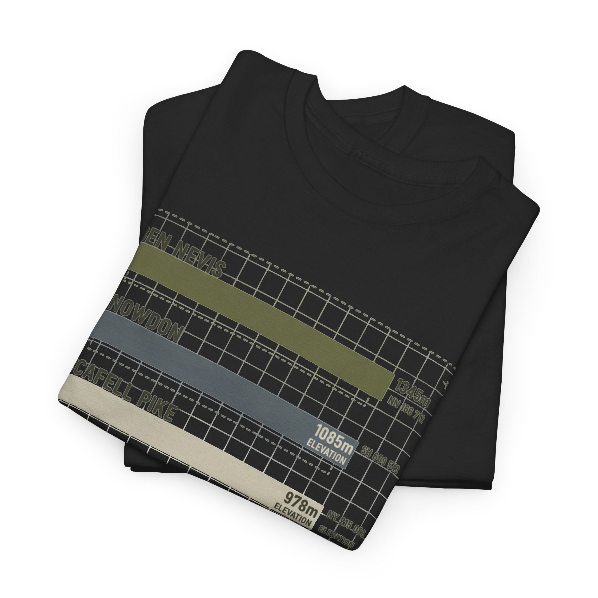 Three Peaks Challenge Graphic T-Shirt — Retro UK Mountain Hiking Tee