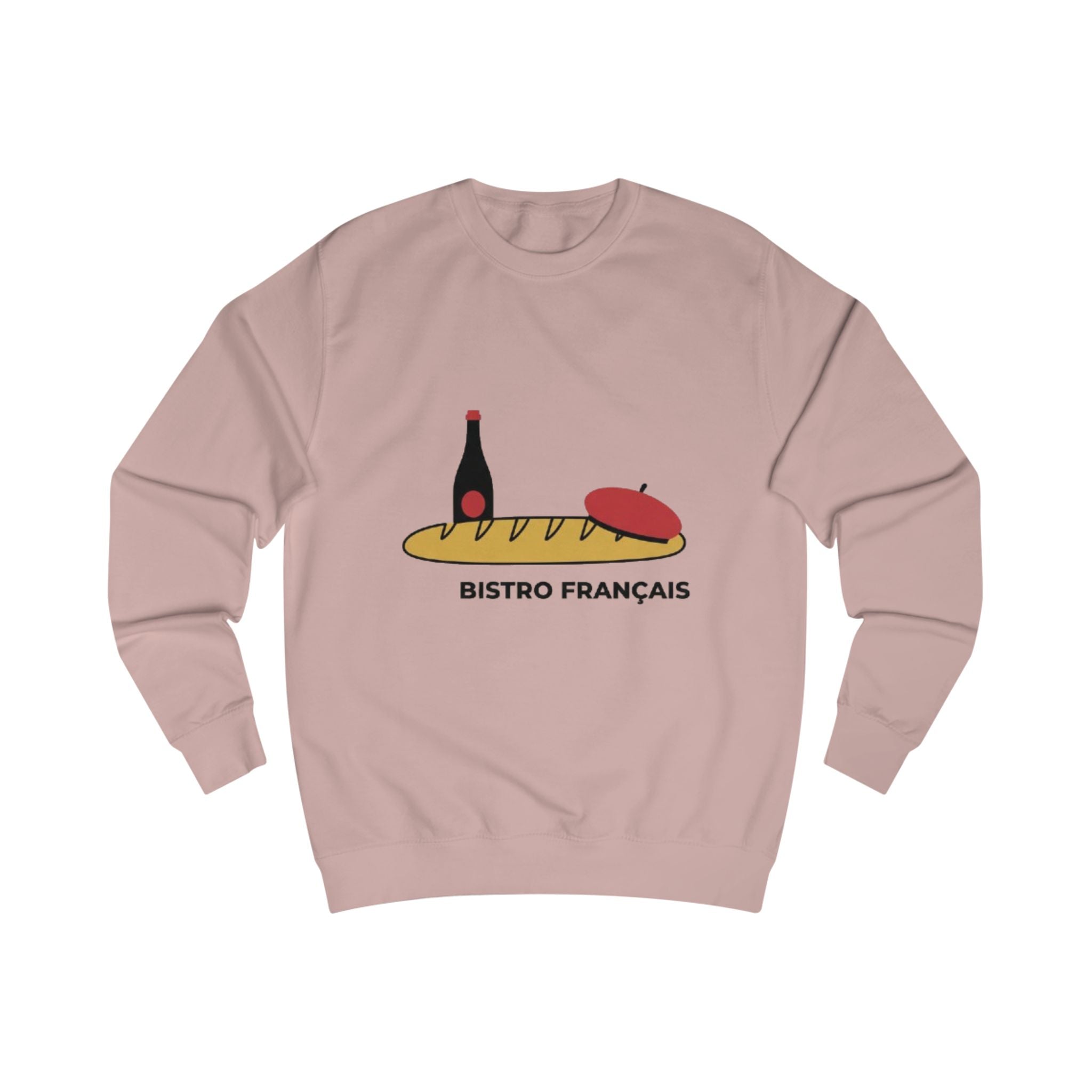 Bistro Français Sweatshirt — French Bistro Wine, Baguette & Cheese Crewneck