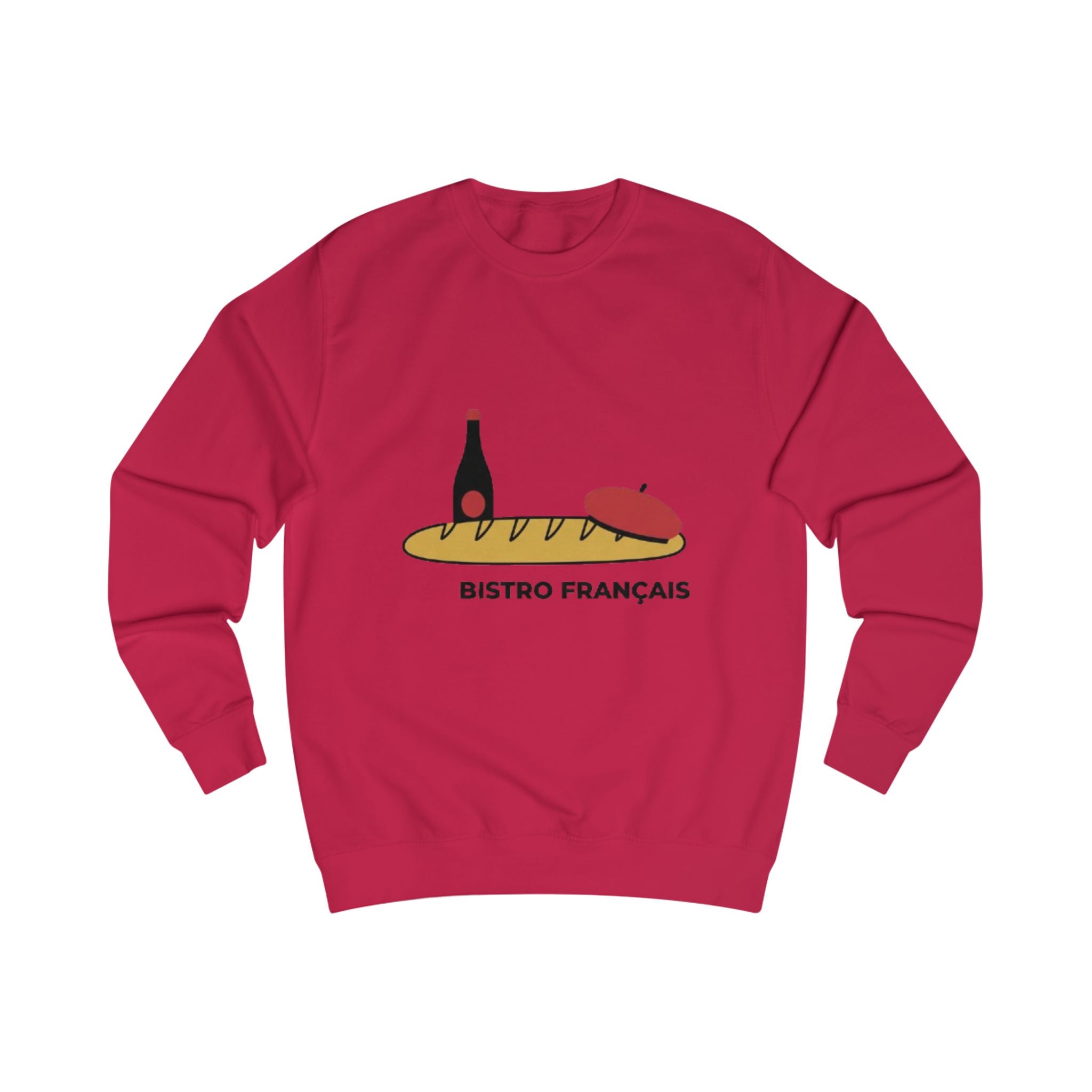 Bistro Français Sweatshirt — French Bistro Wine, Baguette & Cheese Crewneck