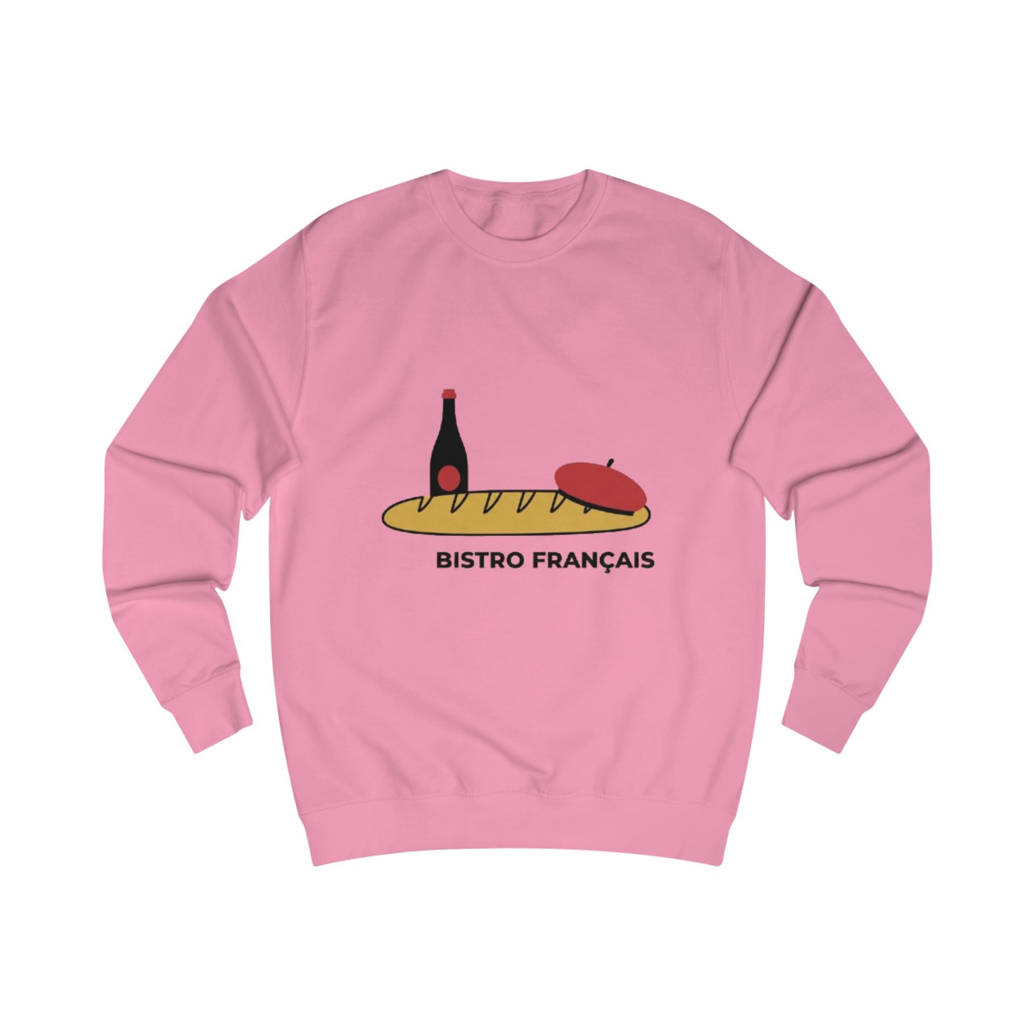 Bistro Français Sweatshirt — French Bistro Wine, Baguette & Cheese Crewneck