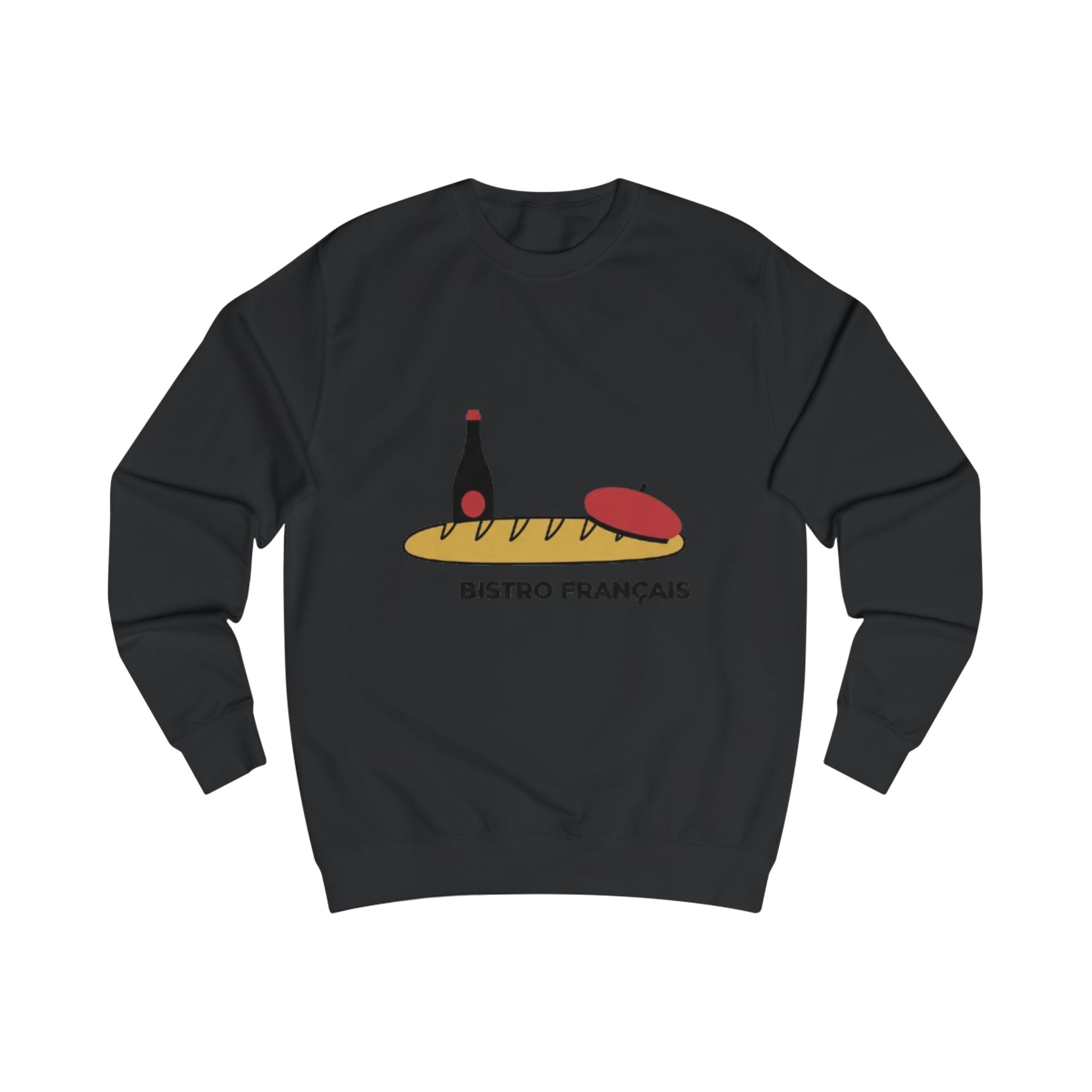 Bistro Français Sweatshirt — French Bistro Wine, Baguette & Cheese Crewneck