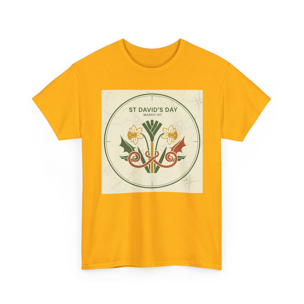 St. David's Day Floral Tee — Welsh Daffodil & Leek Celebration Shirt