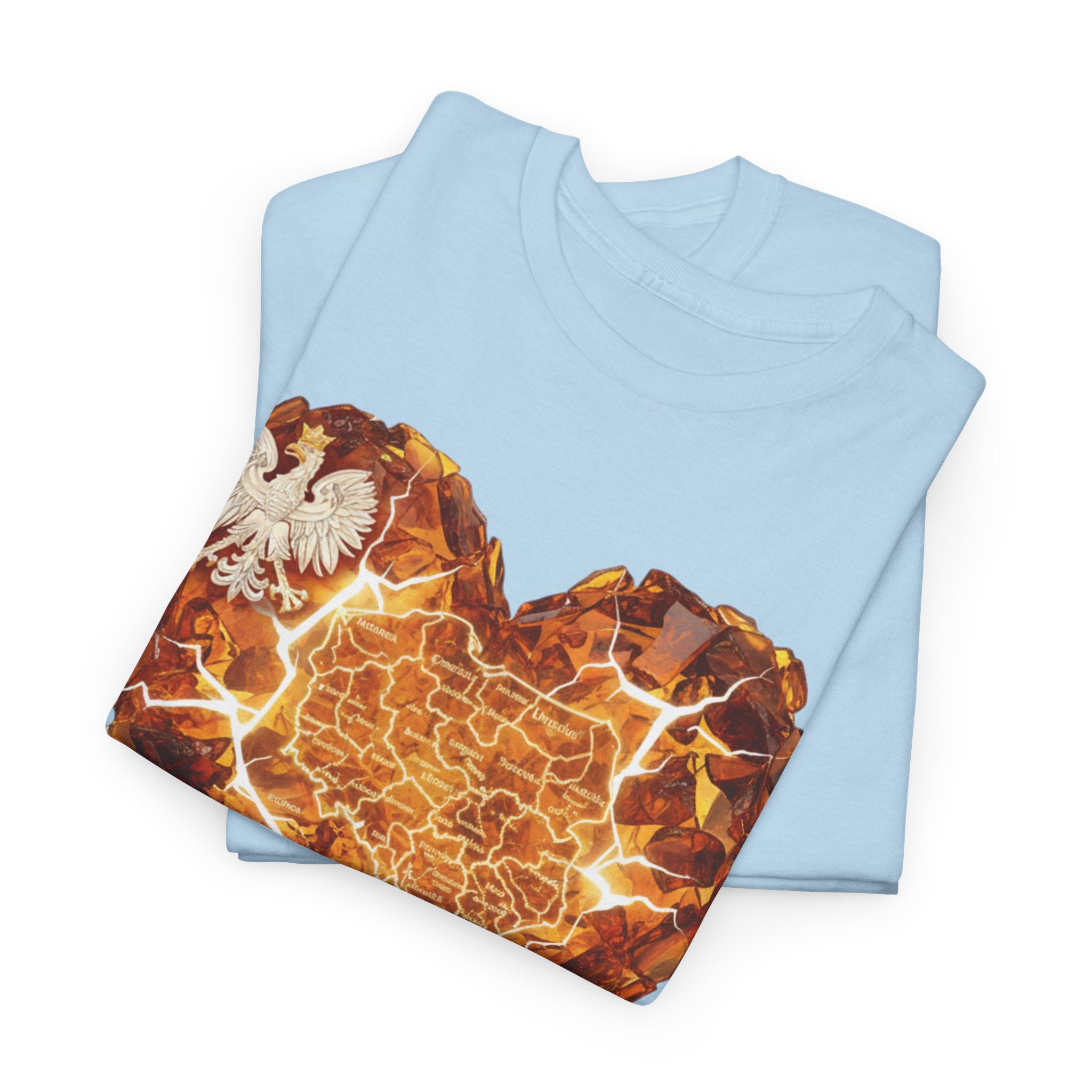 Polish Pride Heart Flame Tee | Polska Heritage T-Shirt