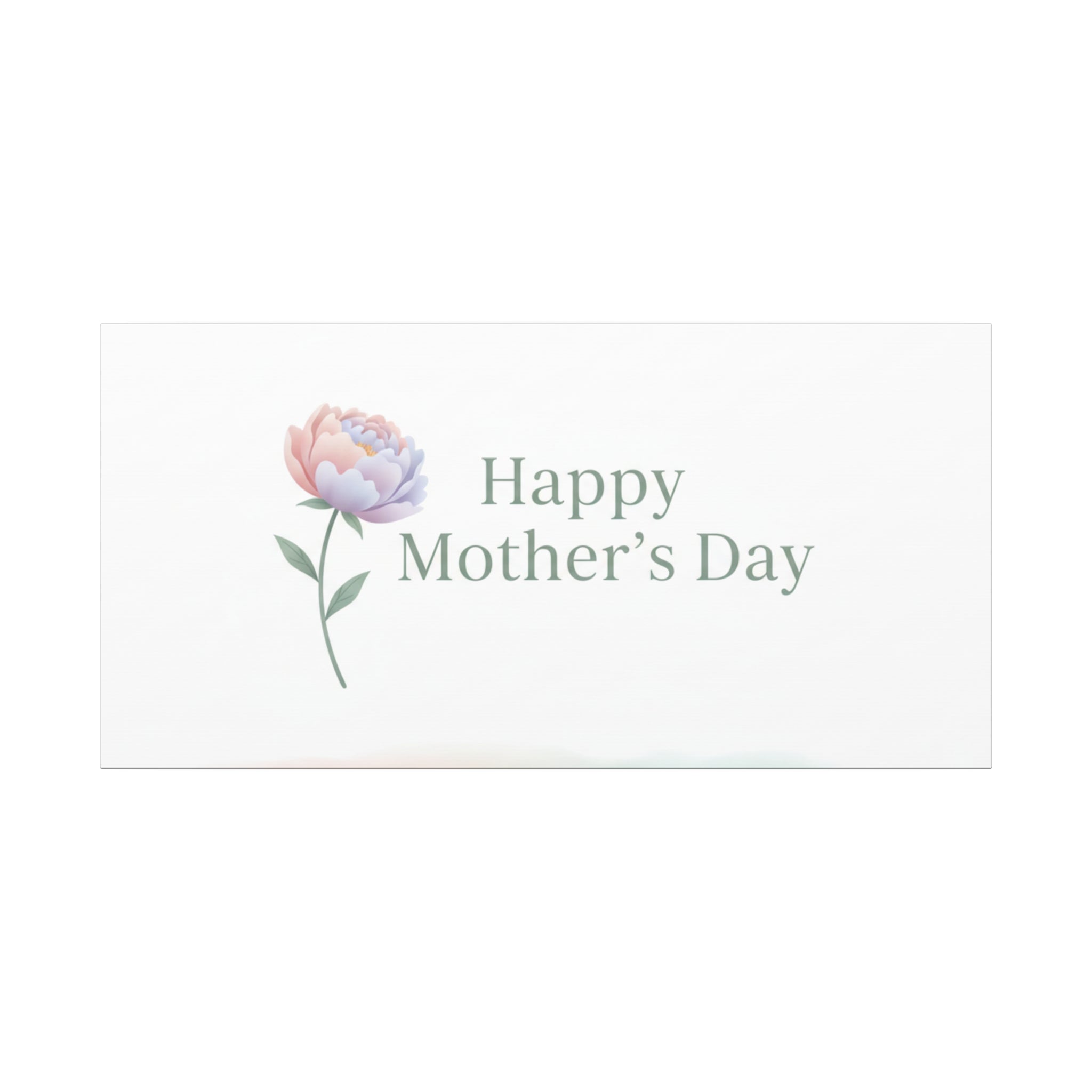 Mother's Day Canvas Wall Art — 'Happy Mother's Day' Floral Print
