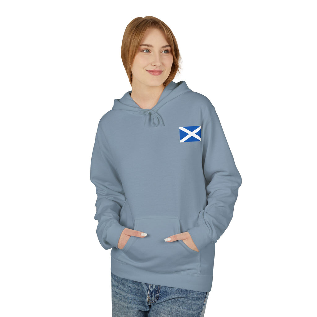 Scottish Hoodie — "Scottish & Proud" Vintage Stag Graphic Pullover