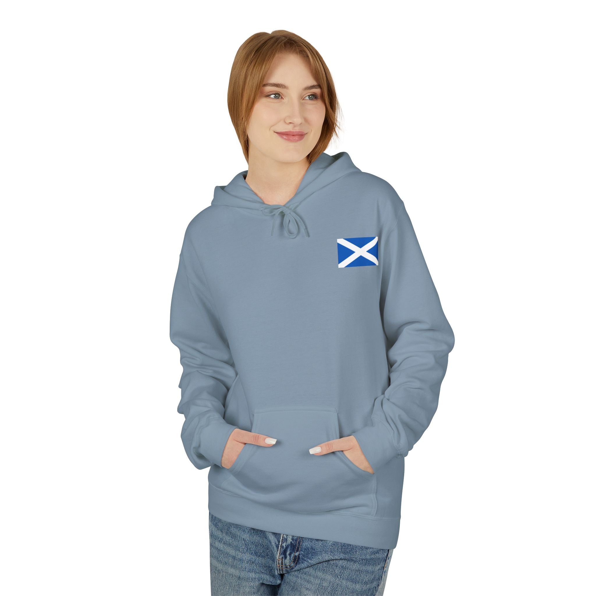 Scottish Hoodie — "Scottish & Proud" Vintage Stag Graphic Pullover