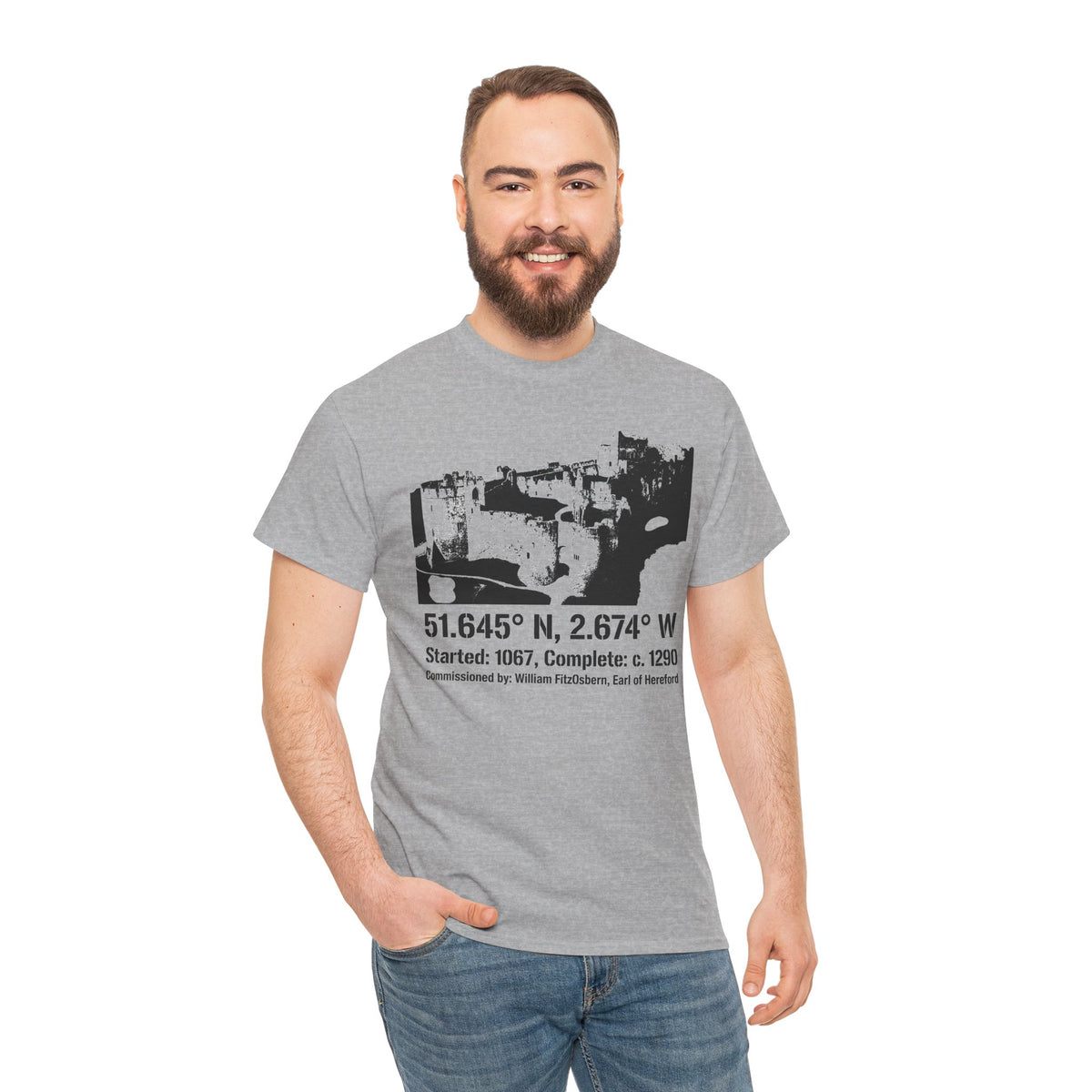 Chepstow Castle T-Shirt — Welsh Medieval Fortress Tee — product image 4