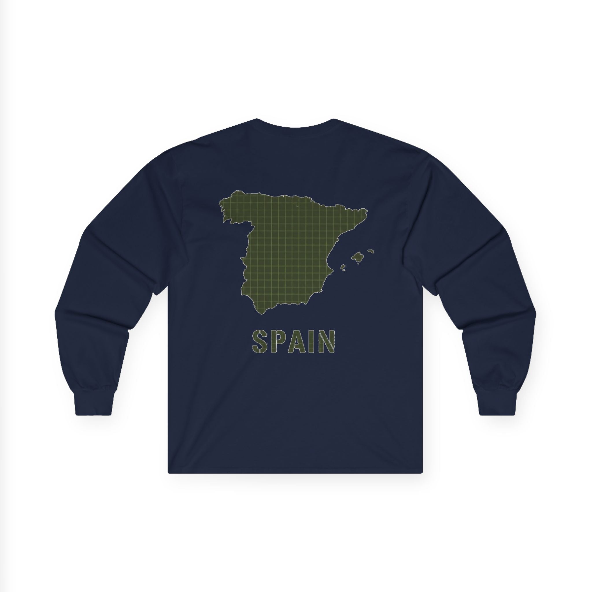 Spain Map Long Sleeve Tee — Gallus Logo Travel Shirt