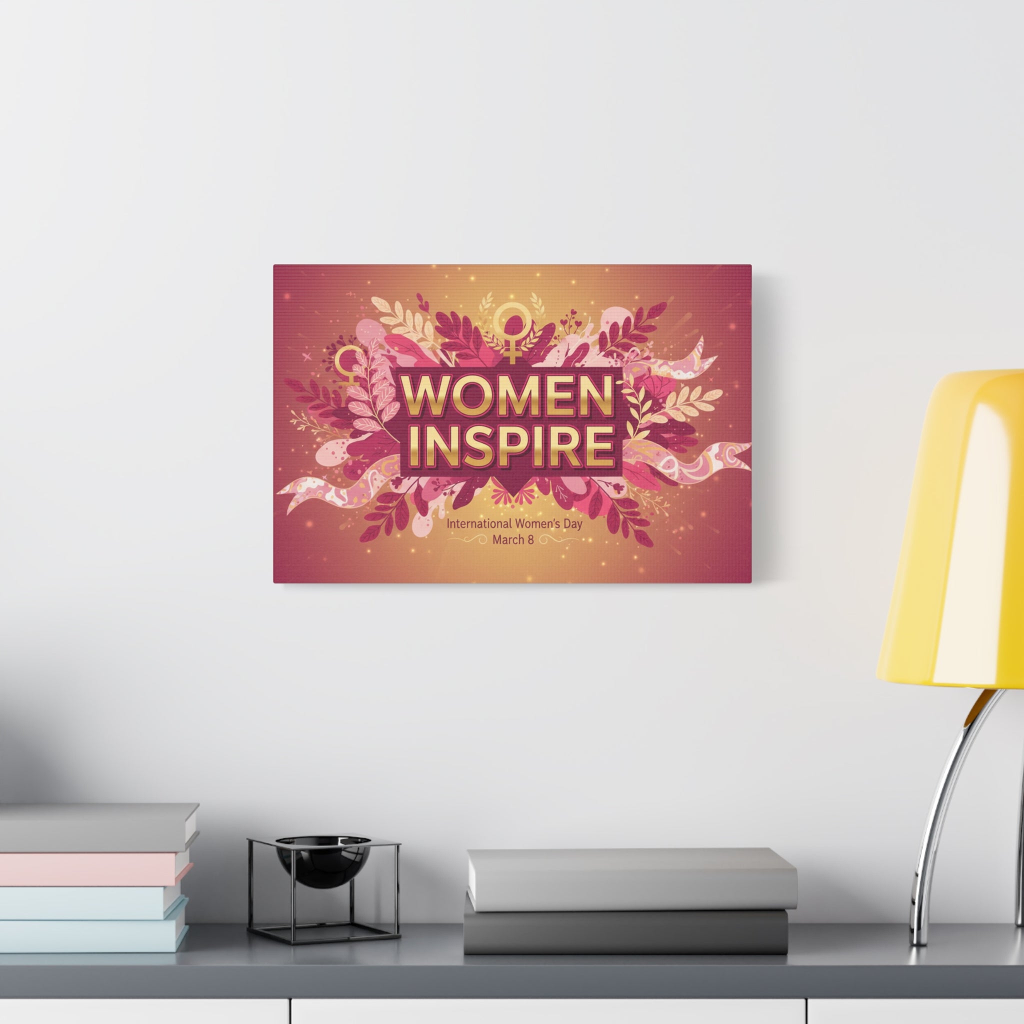 Women Inspire Canvas Wall Art — International Women’s Day Tribute (Matte Stretched)