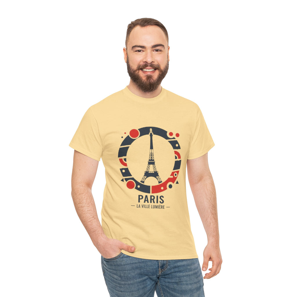 Paris Eiffel Tower Graphic Tee — 'Paris La Ville Lumière' Travel T‑Shirt