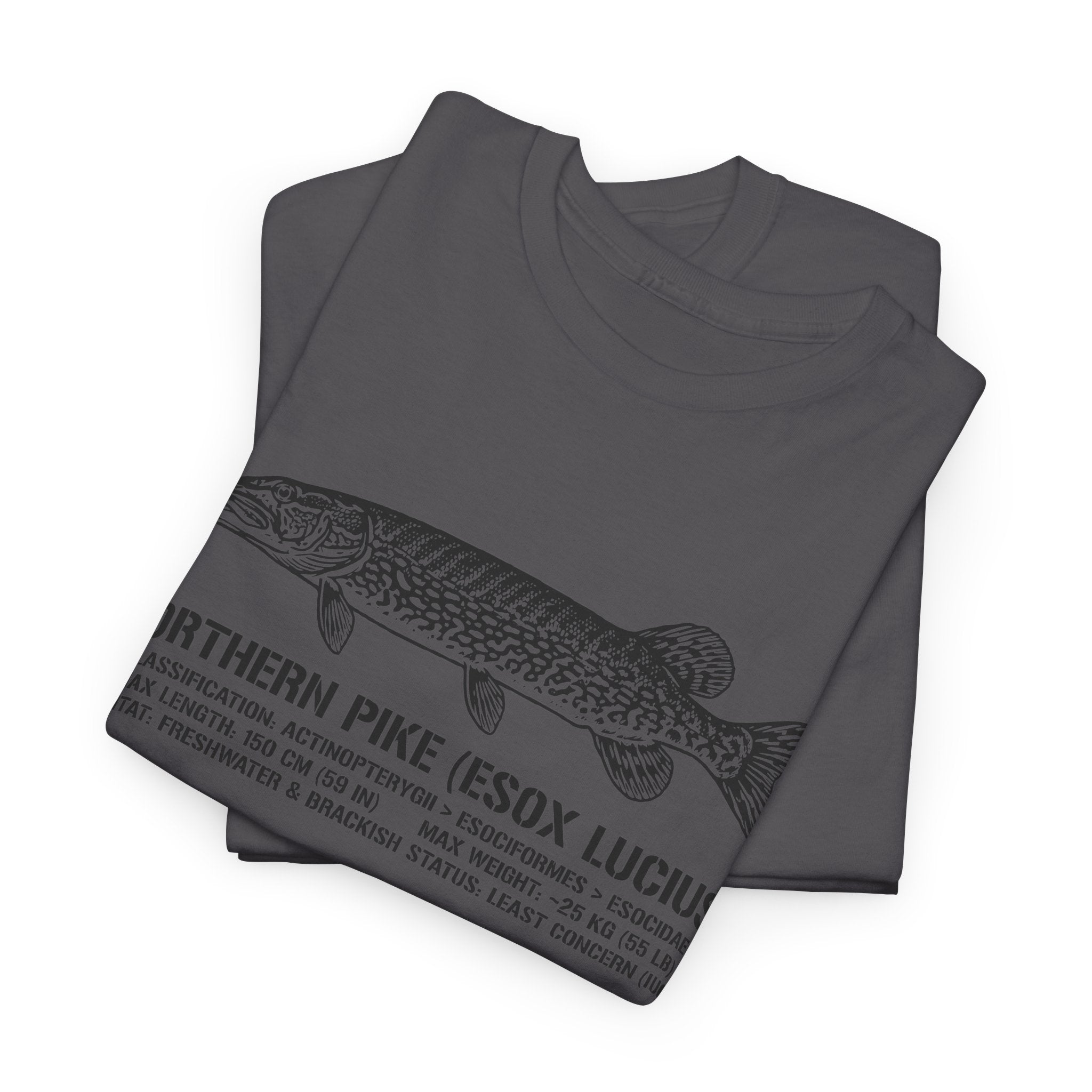 Northern Pike Illustration Tee — "Northern Pike (Esox Lucius)" Fishing Shirt