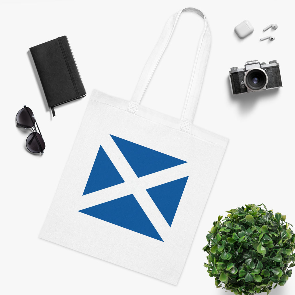 Scottish Saltire Cotton Tote Bag — Scotland Flag Eco Shopper