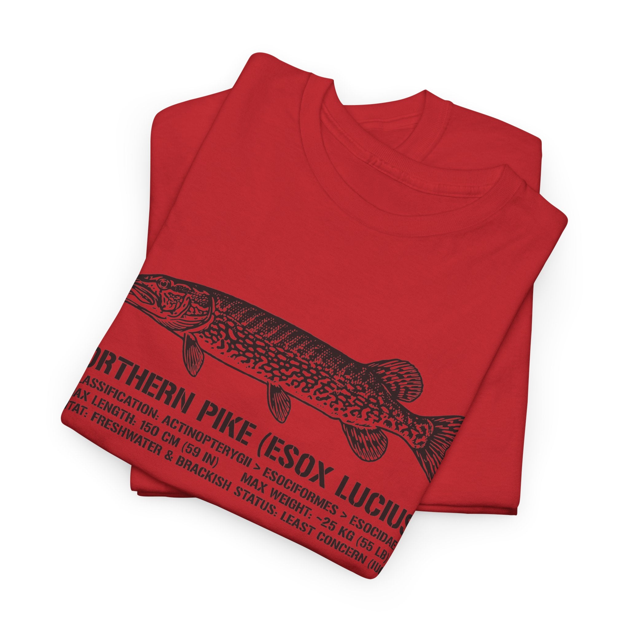 Northern Pike Illustration Tee — "Northern Pike (Esox Lucius)" Fishing Shirt