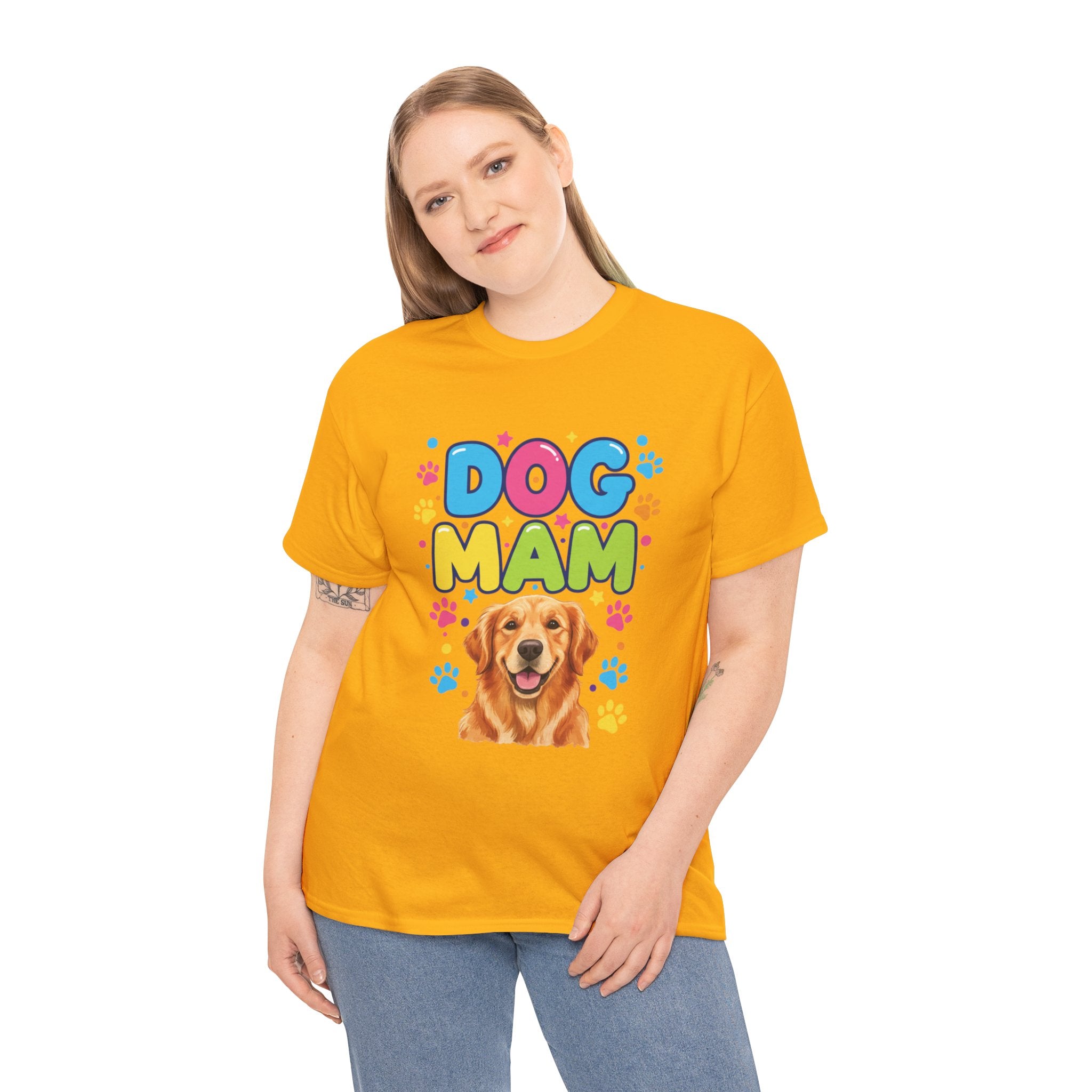 Dog Mam T-Shirt — Cute Colorful "Dog Mam" Graphic Tee for Dog Lovers