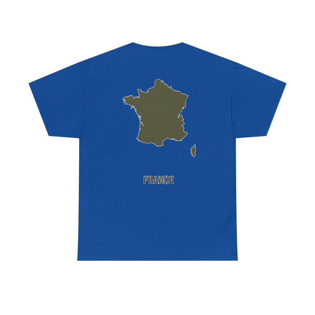 France Map T‑Shirt — Minimal Grunge Outline Tee