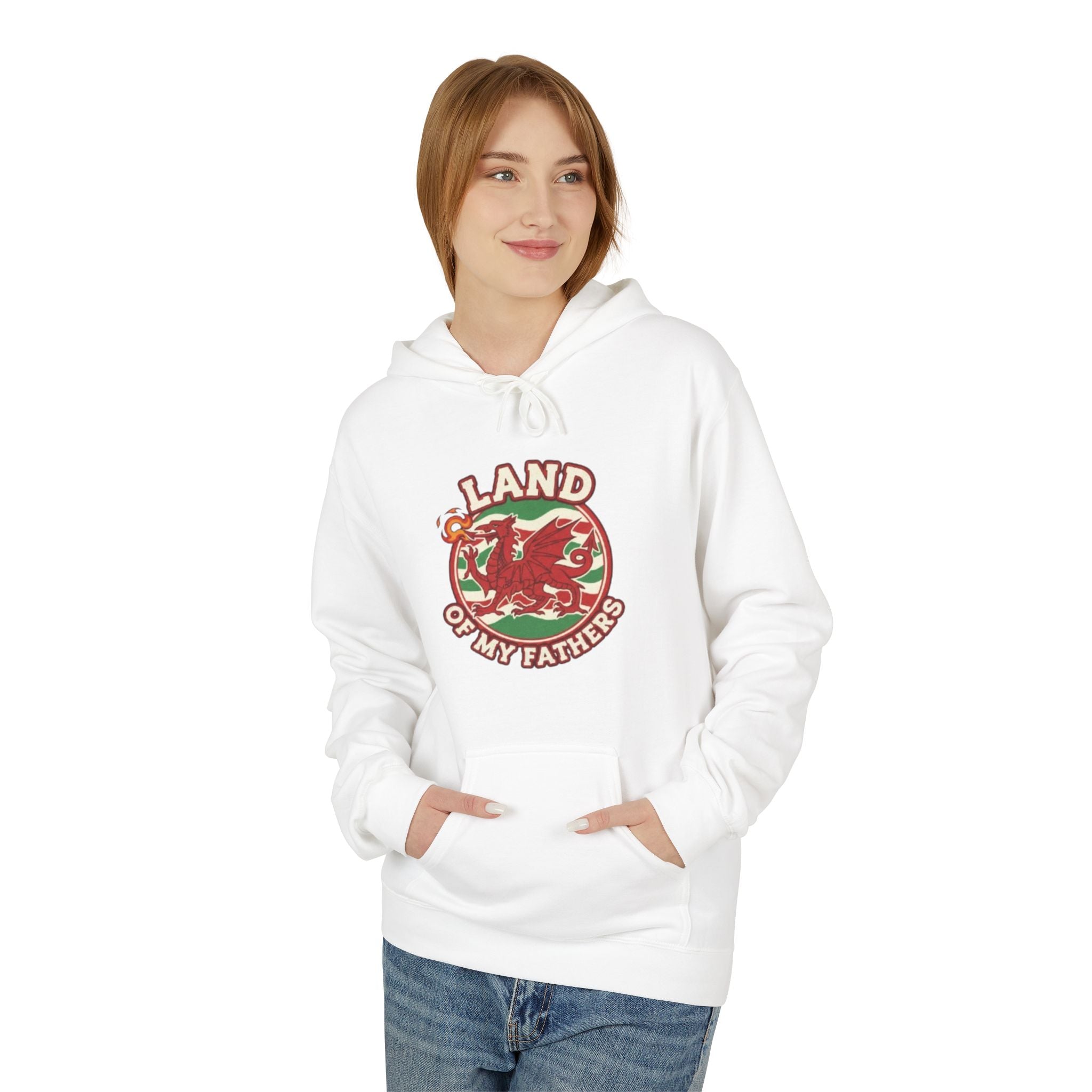 Hoodie — "Land of My Fathers" Vintage Welsh Pride Graphic Hoodie