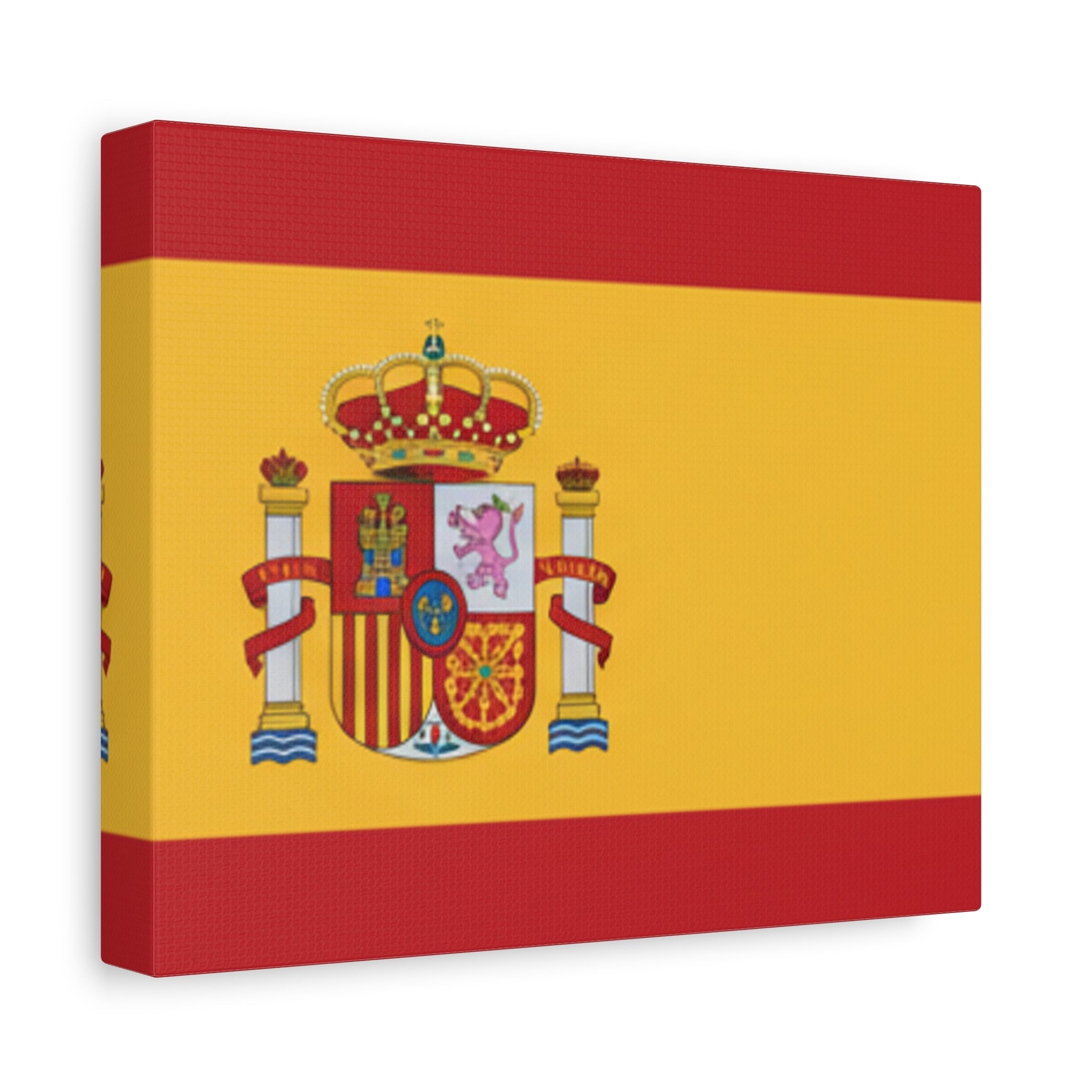 Spanish Flag Matte Canvas Print — Stretched Wall Art (1.25")