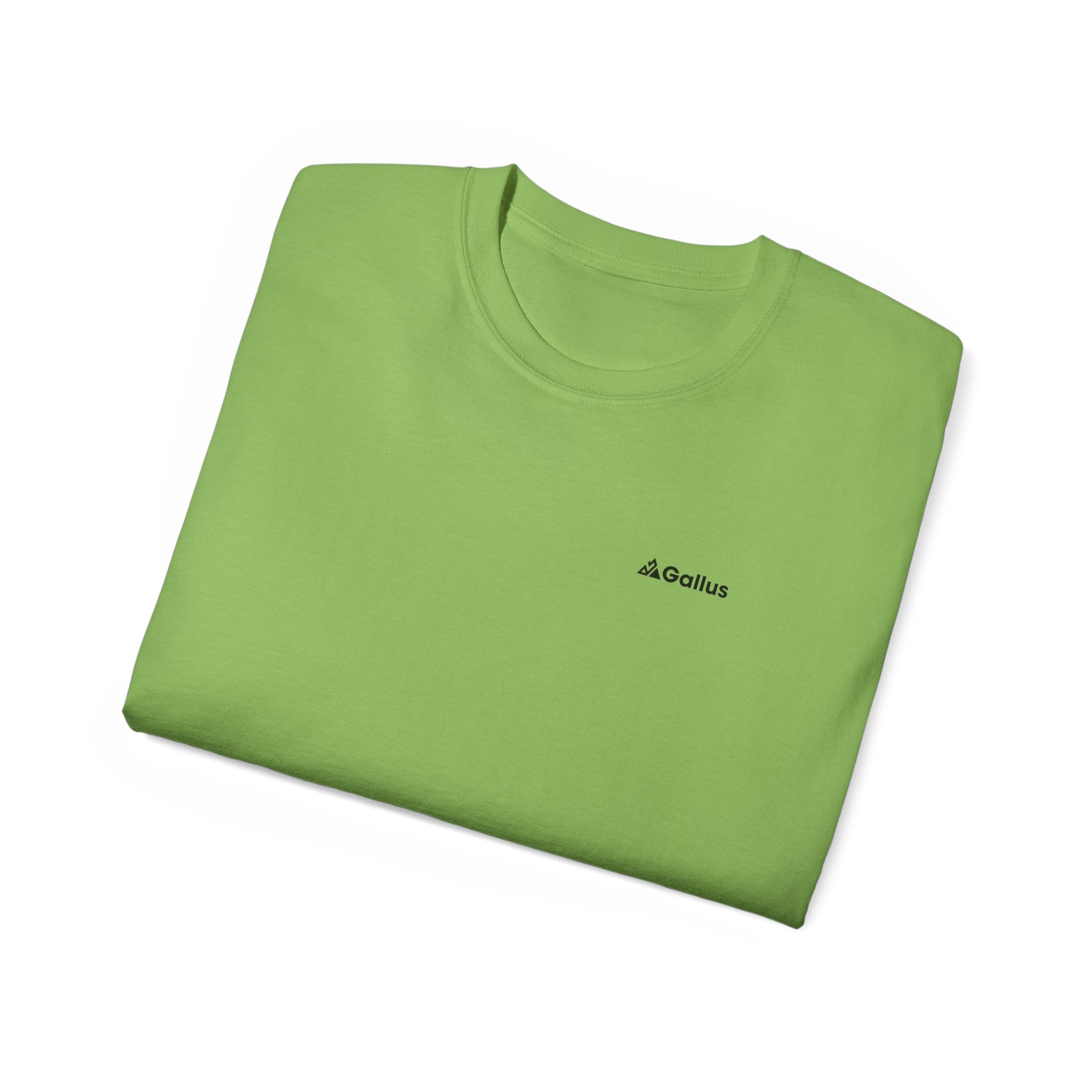 Mountain Vibes Tee — "GALLUS" Minimal Logo Cotton T‑Shirt