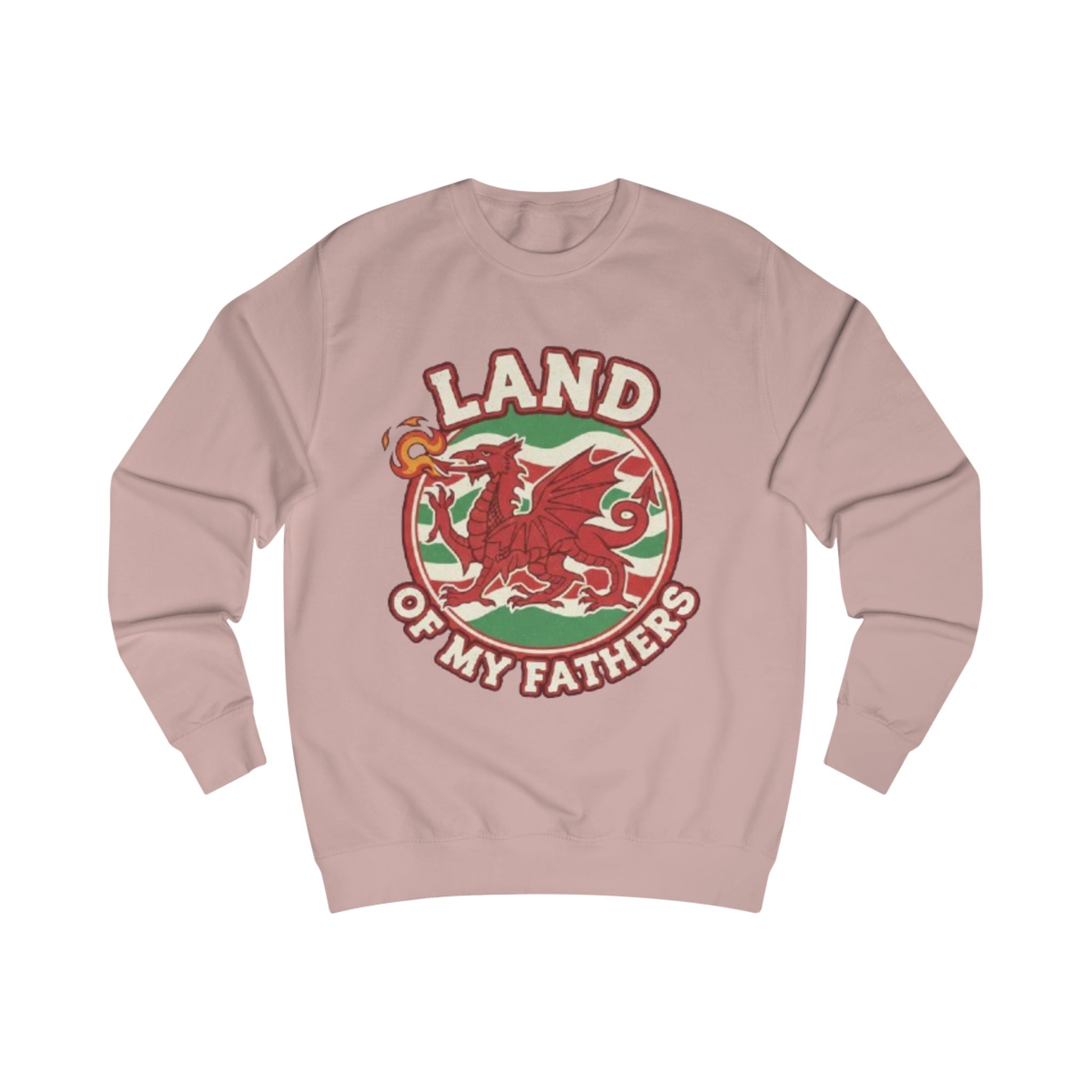 Land of My Fathers Sweatshirt — Welsh Dragon Retro Crewneck
