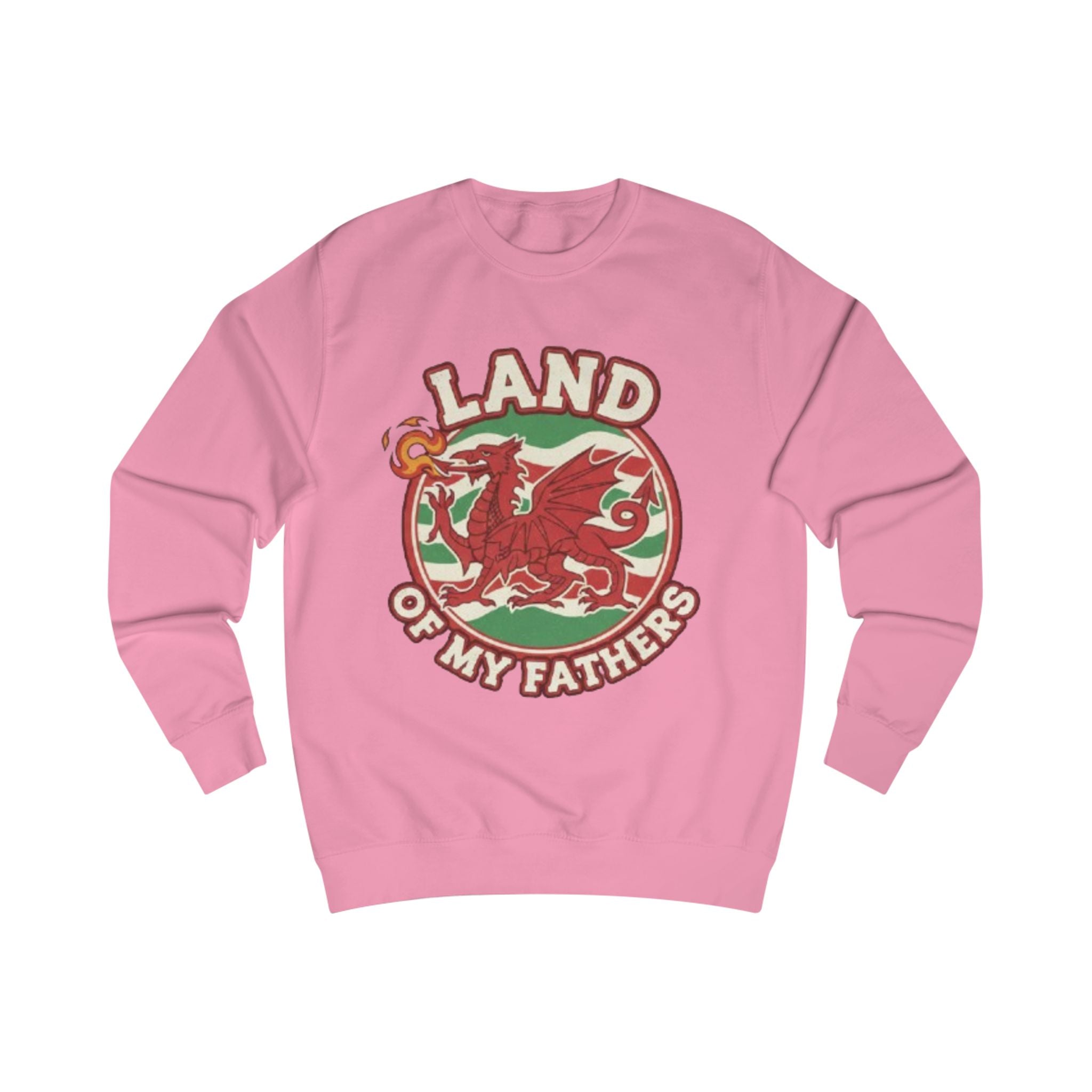 Land of My Fathers Sweatshirt — Welsh Dragon Retro Crewneck