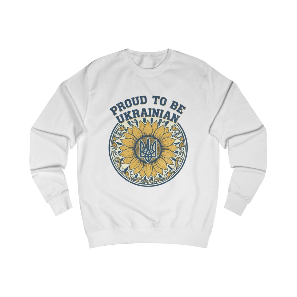 Proud to Be Ukrainian Sweatshirt — Sunflower & Tryzub Heritage Crewneck