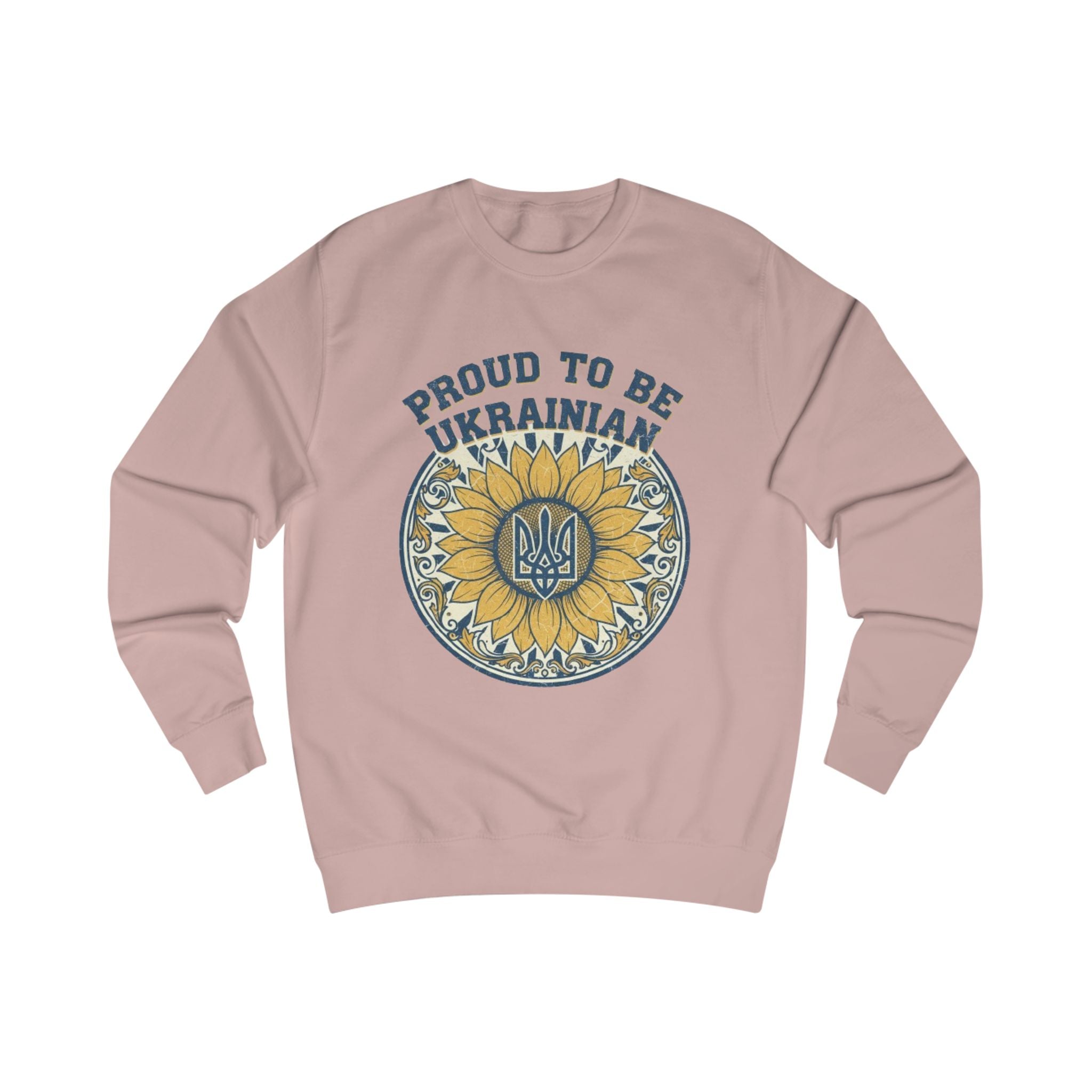 Proud to Be Ukrainian Sweatshirt — Sunflower & Tryzub Heritage Crewneck