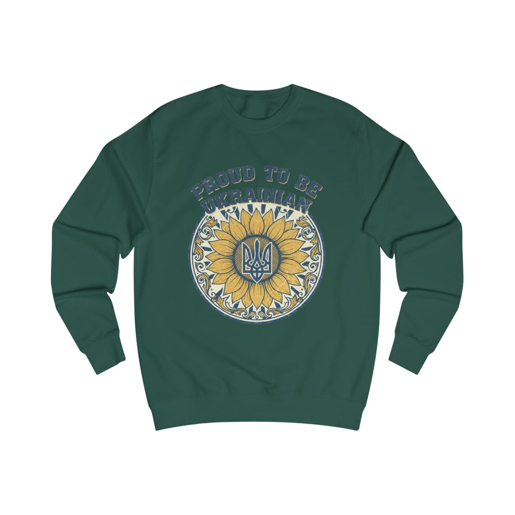 Proud to Be Ukrainian Sweatshirt — Sunflower & Tryzub Heritage Crewneck