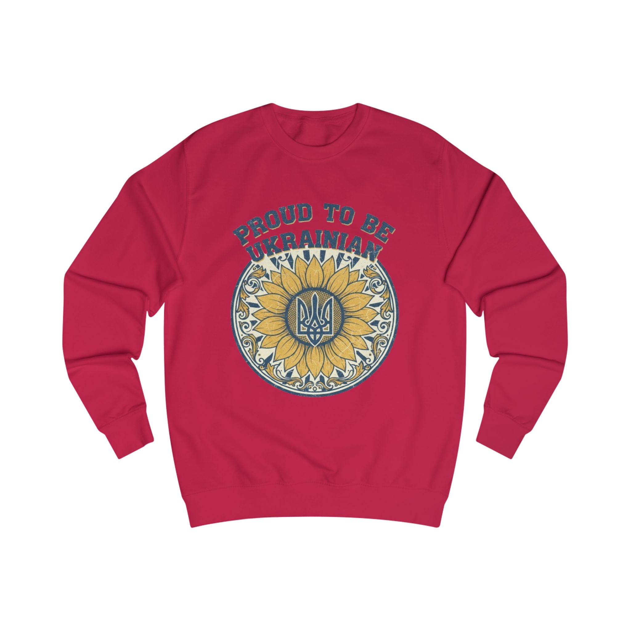 Proud to Be Ukrainian Sweatshirt — Sunflower & Tryzub Heritage Crewneck