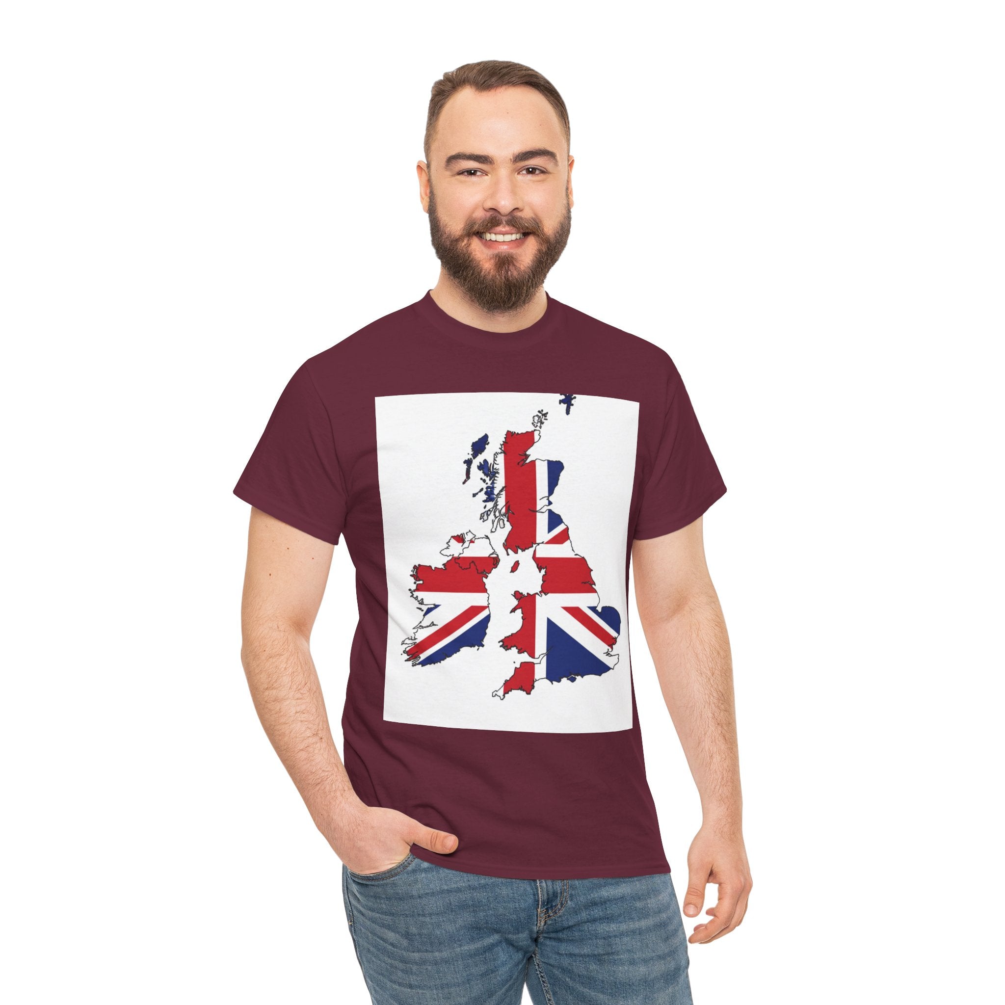 UK Map Flag T-Shirt — British Union Jack Graphic Tee