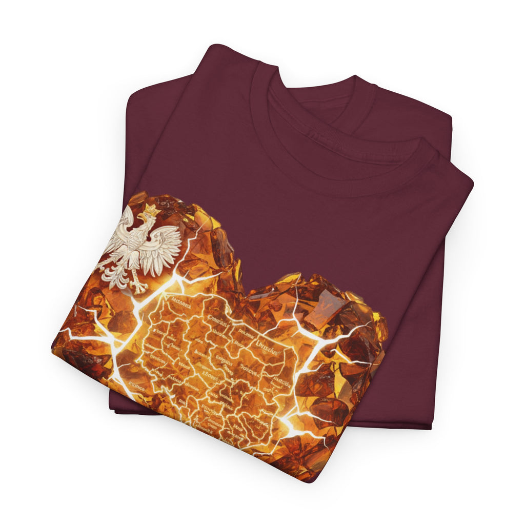 Polish Pride Heart Flame Tee | Polska Heritage T-Shirt