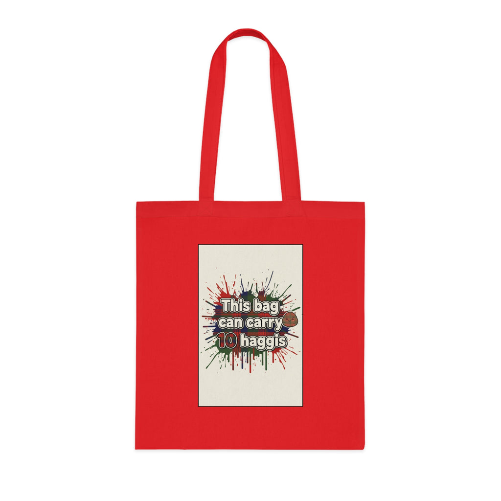 Cotton Tote — "This Bag Can Carry 10 Haggis" Funny Scottish Grocery Tote