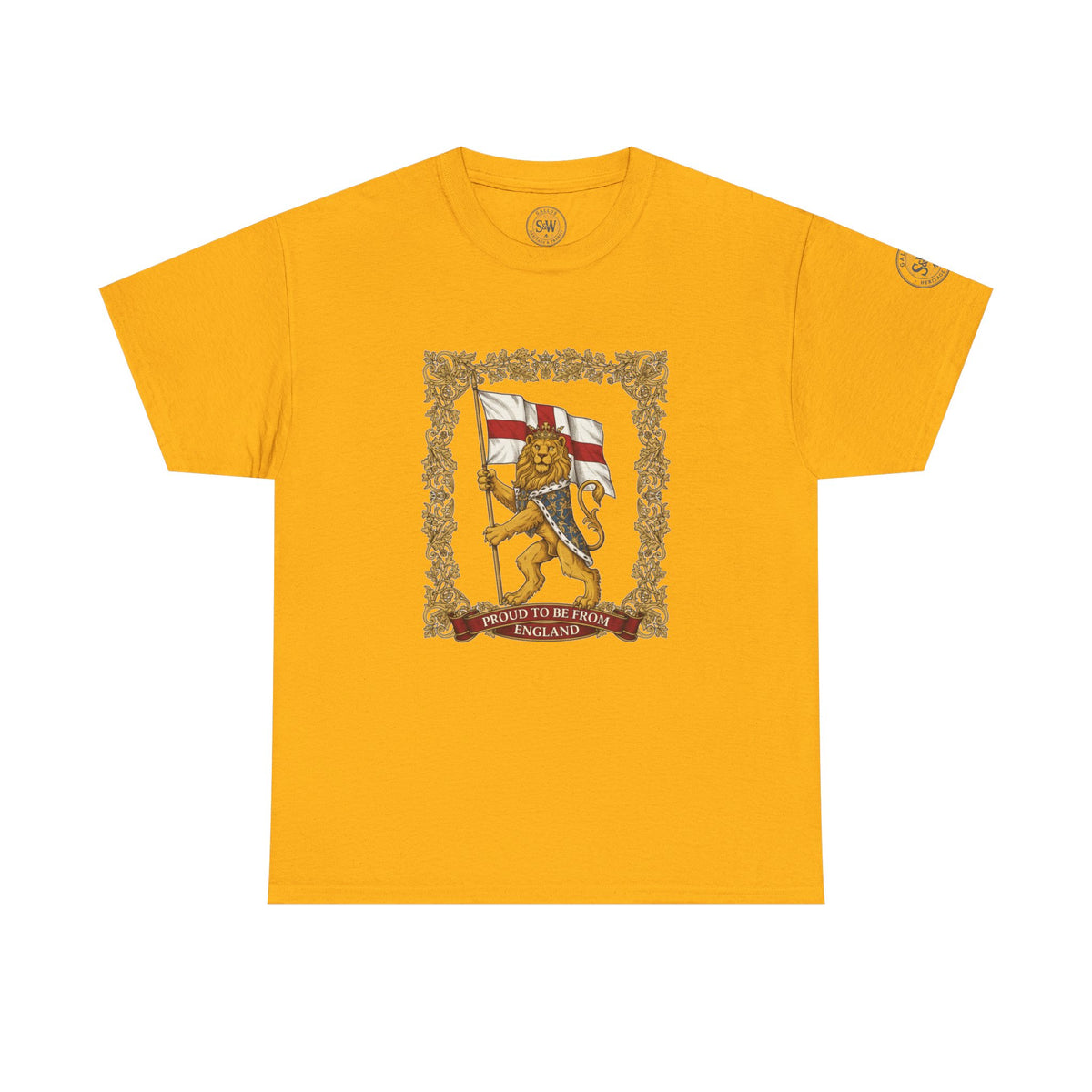 England Lion Flag T-Shirt — Heraldic Lion & St George Graphic Tee — product image 5