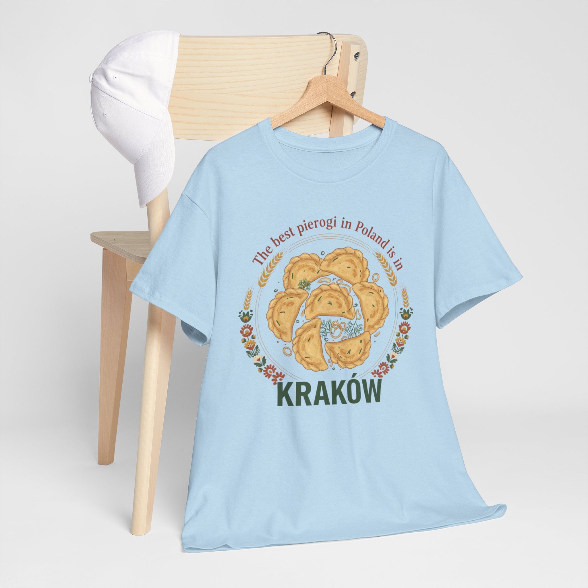 Kraków Pierogi Graphic Tee — "The best pierogi in Poland is in KRAKÓW" T-Shirt