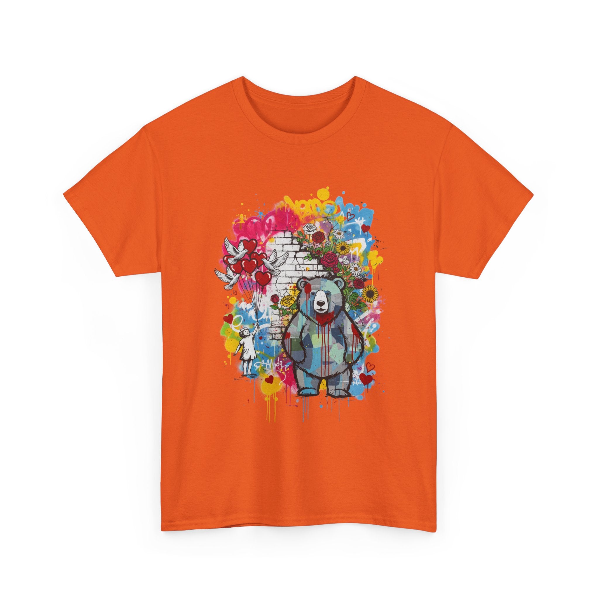 Graffiti Bear T-Shirt — Colourful Street Art Bear Graphic Tee
