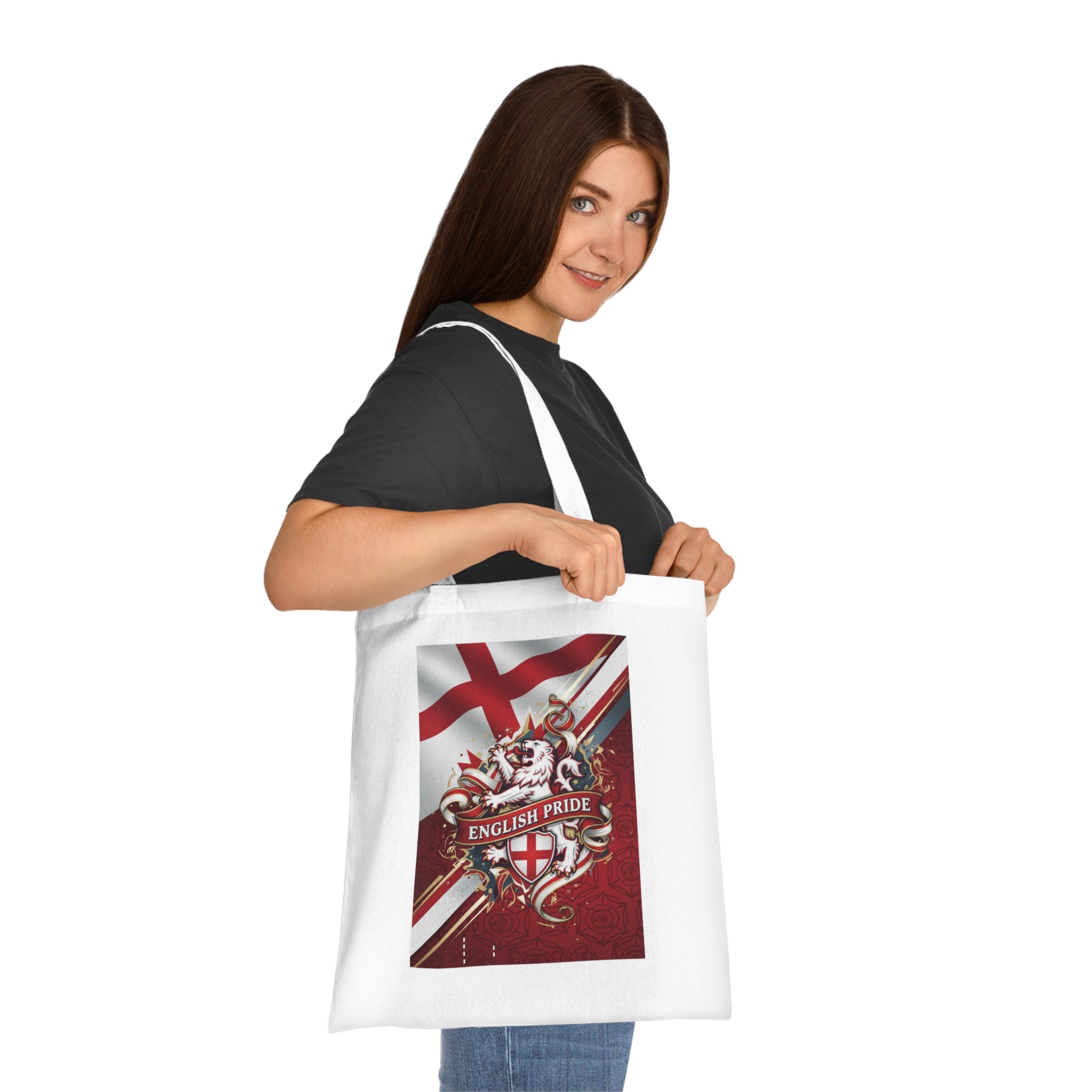 English Pride Cotton Tote Bag — St. George Flag Crest Shopper