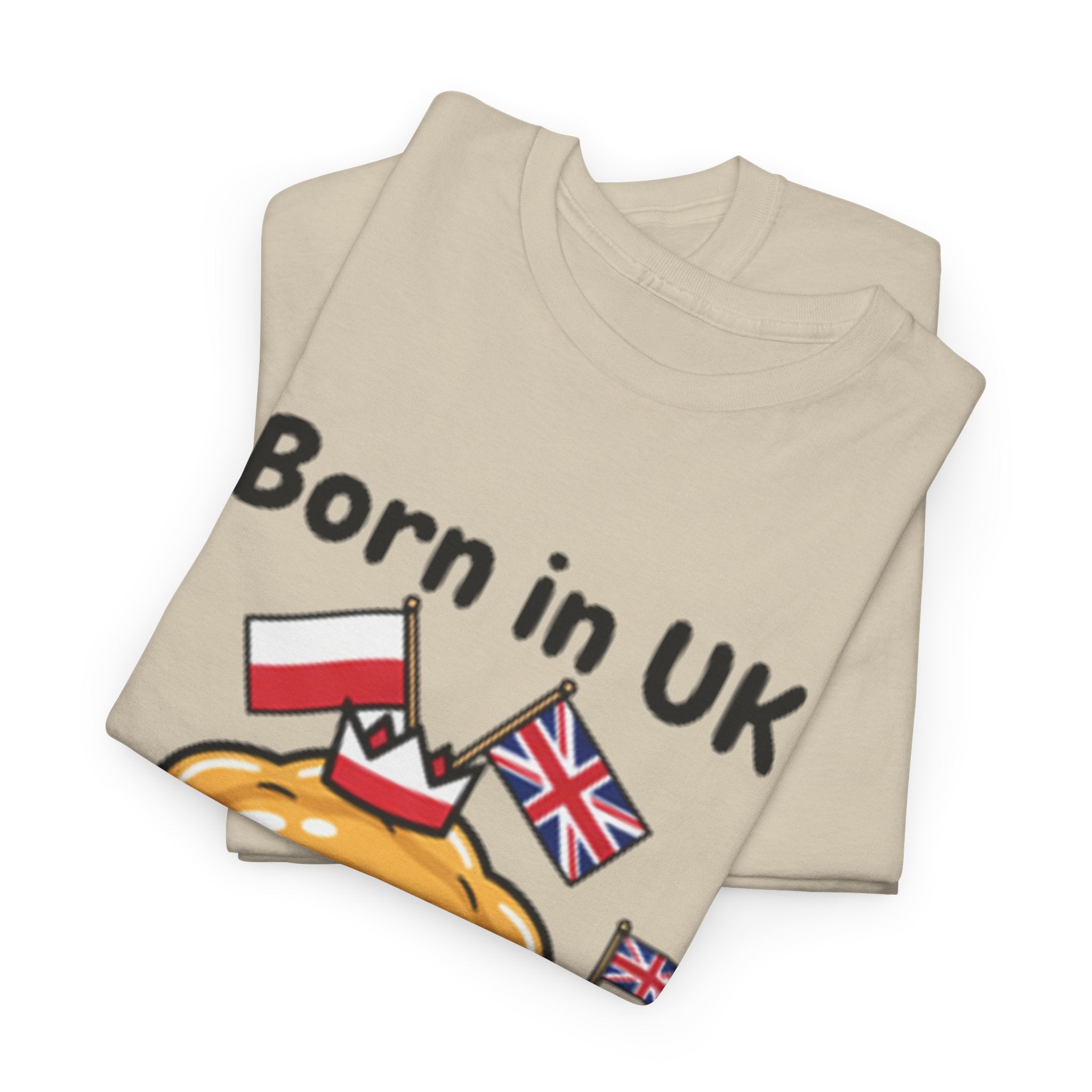 Born in UK Pierogi T‑Shirt — Funny Polish‑British Pride Tee