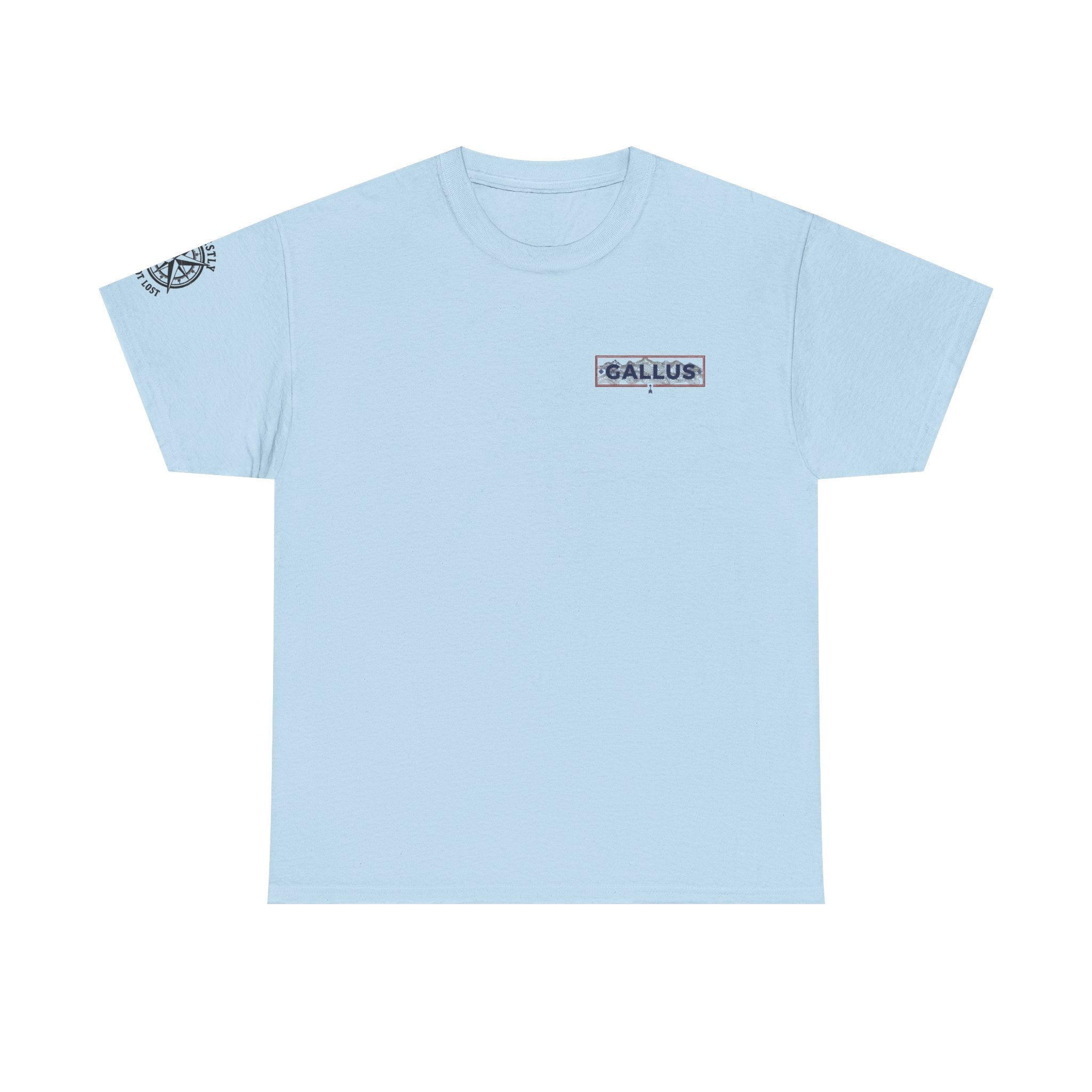 Honestly I am not lost Gallus Minimal Logo Tee — White Graphic T-Shirt