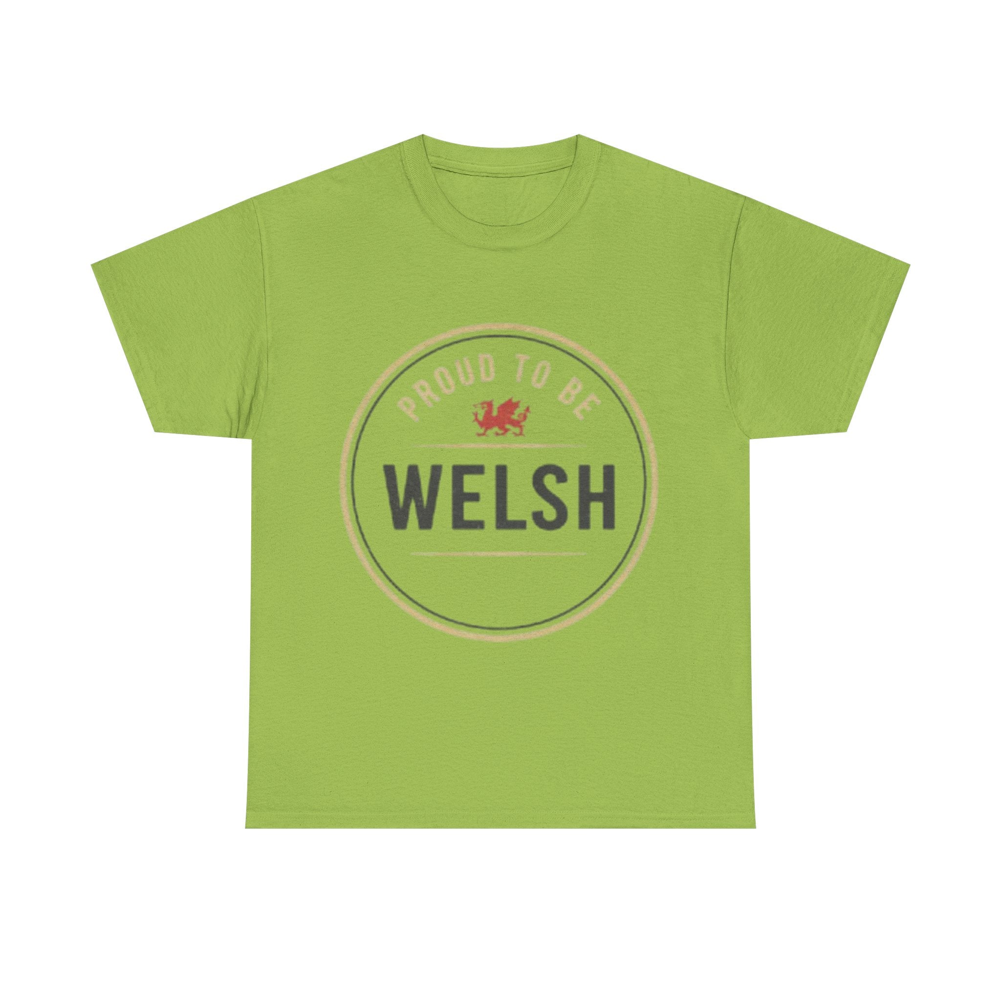 Proud to Be Welsh T-Shirt — Welsh Pride Tee with Red Dragon Badge